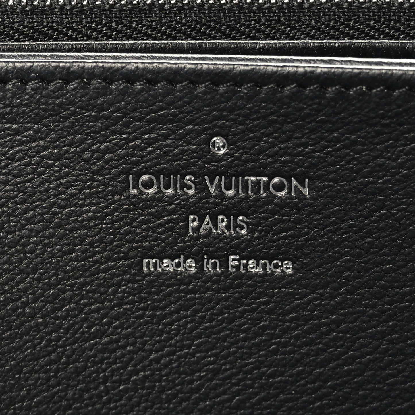 Snakeskin Monogram Zippy Padlock Wallet Black