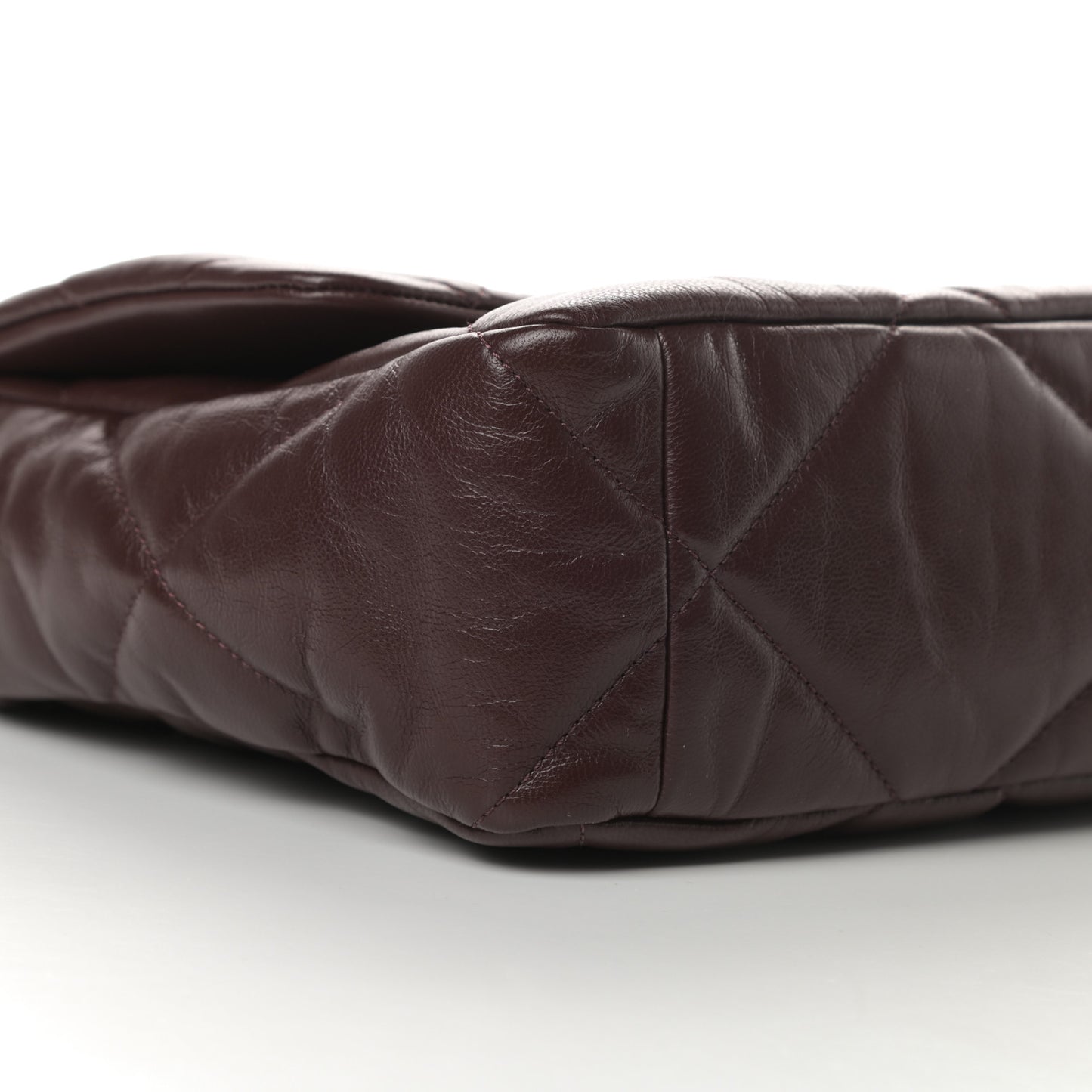 Lambskin Quilted Large Chanel 19 Flap Dark Brown