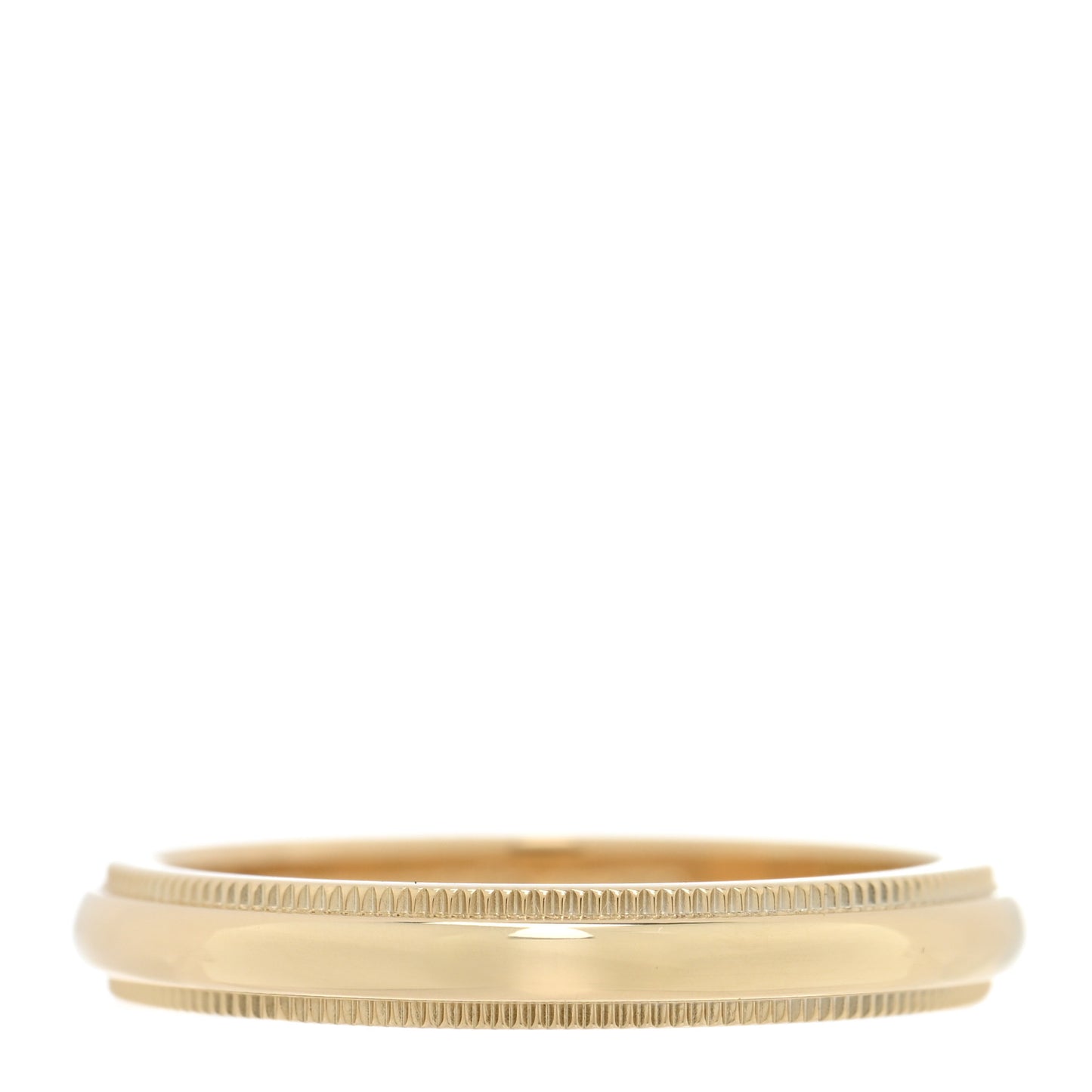 18K Yellow Gold 3mm Milgrain Wedding Band Ring 54 6.75