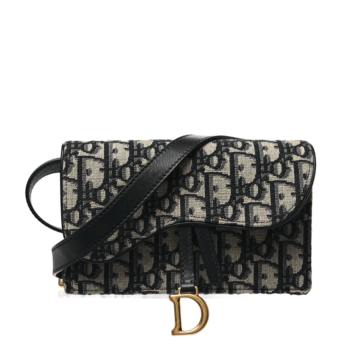 Oblique Saddle Belt Bag Blue