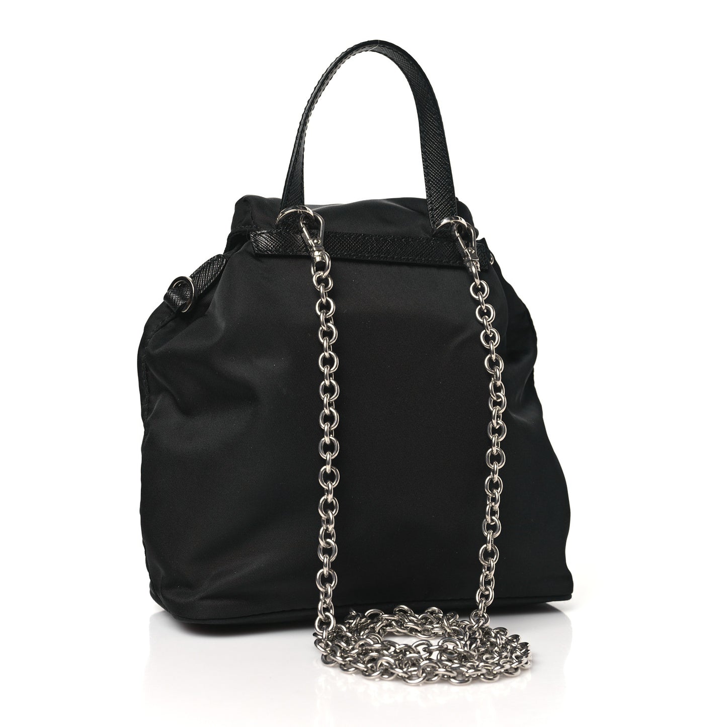 Nylon Vela Mini Crossbody Backpack Black