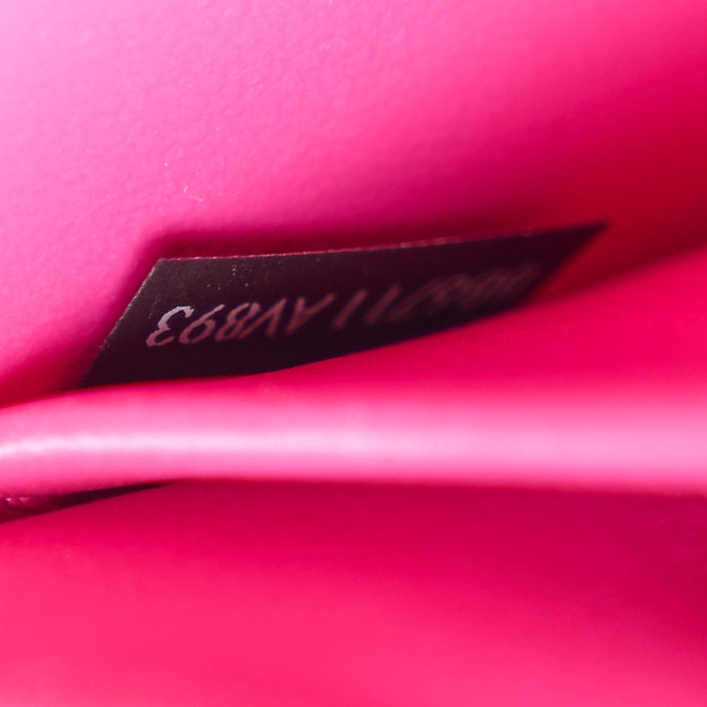 DOLCE GABBANA Smooth Calfskin Small Devotion Envelope Top Handle Bag Pink