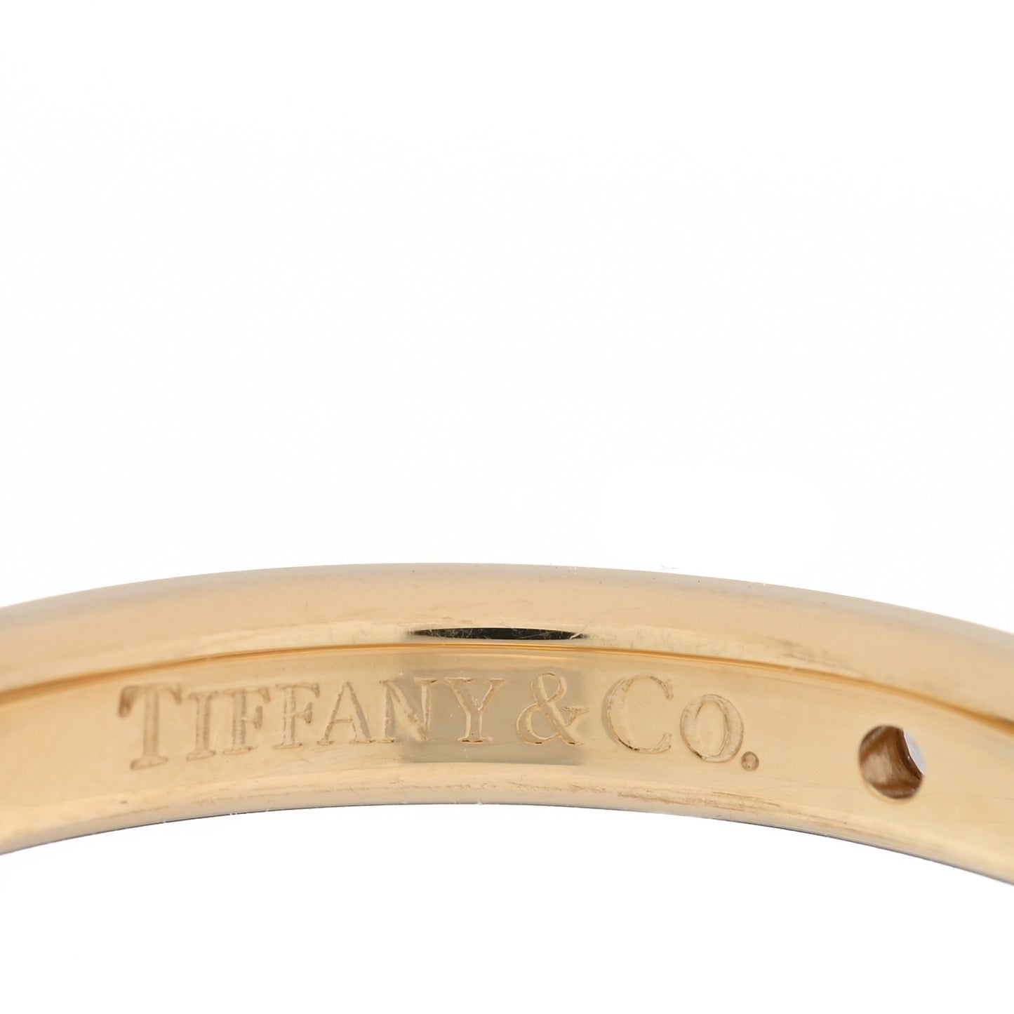 18K Yellow Gold Diamond 3mm Elsa Peretti Band Ring 50 5.5