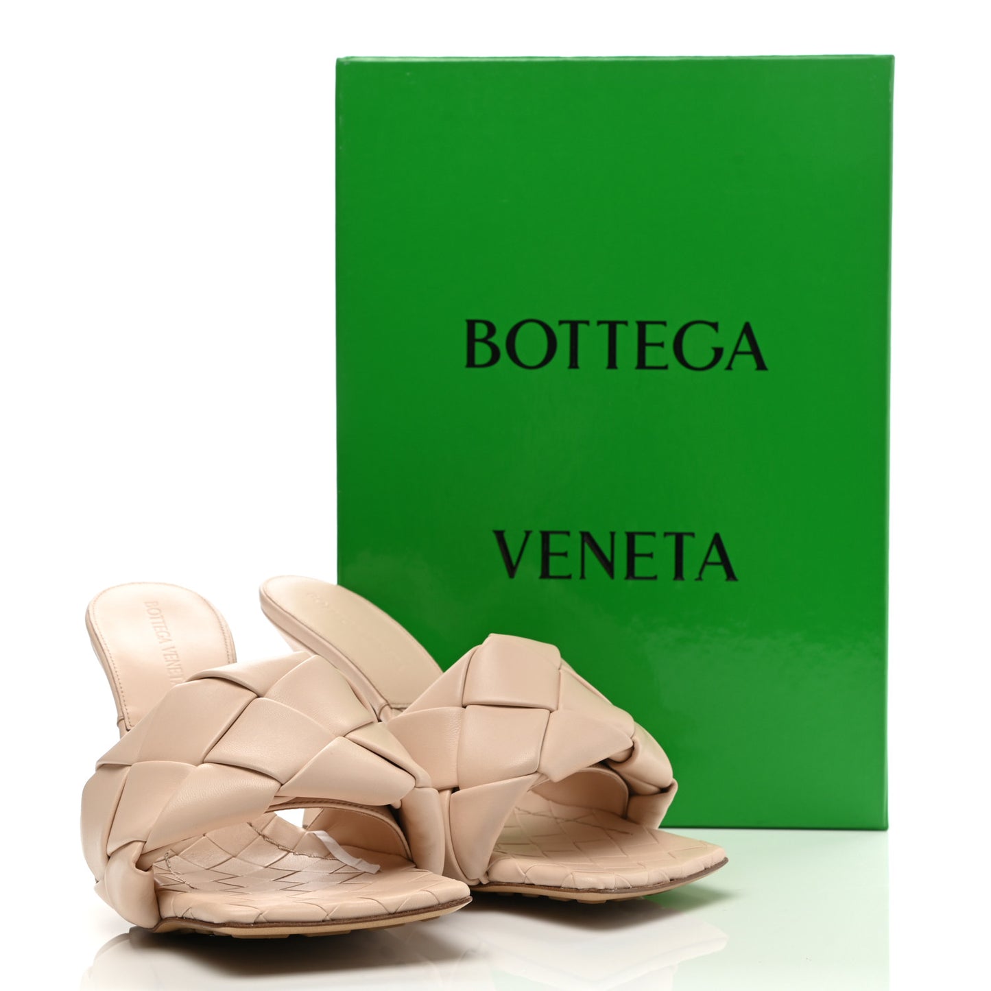 Nappa Maxi Intrecciato Lido Mule Sandals 37.5 Bandage