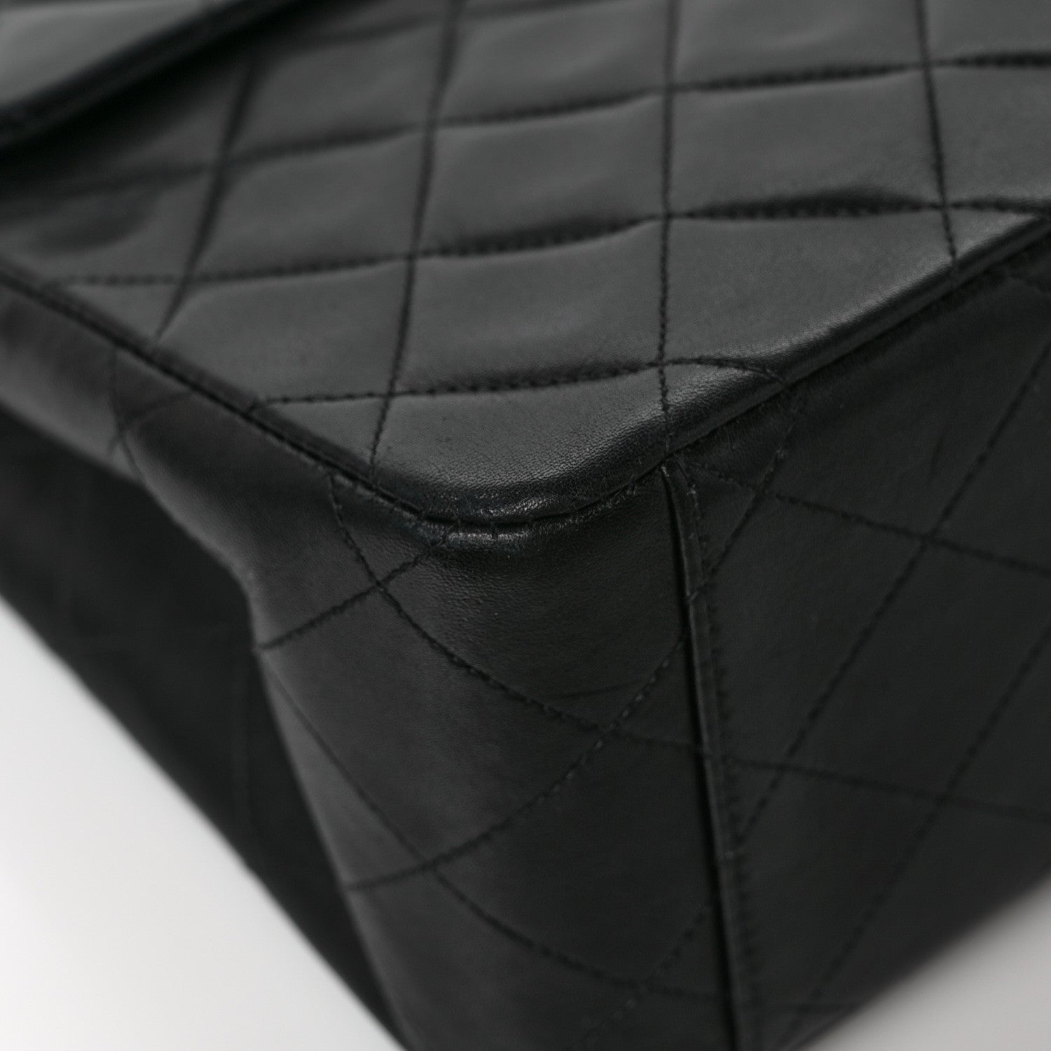 Chanel Lambskin Quilted XL Jumbo Single Flap Black 10 of 13