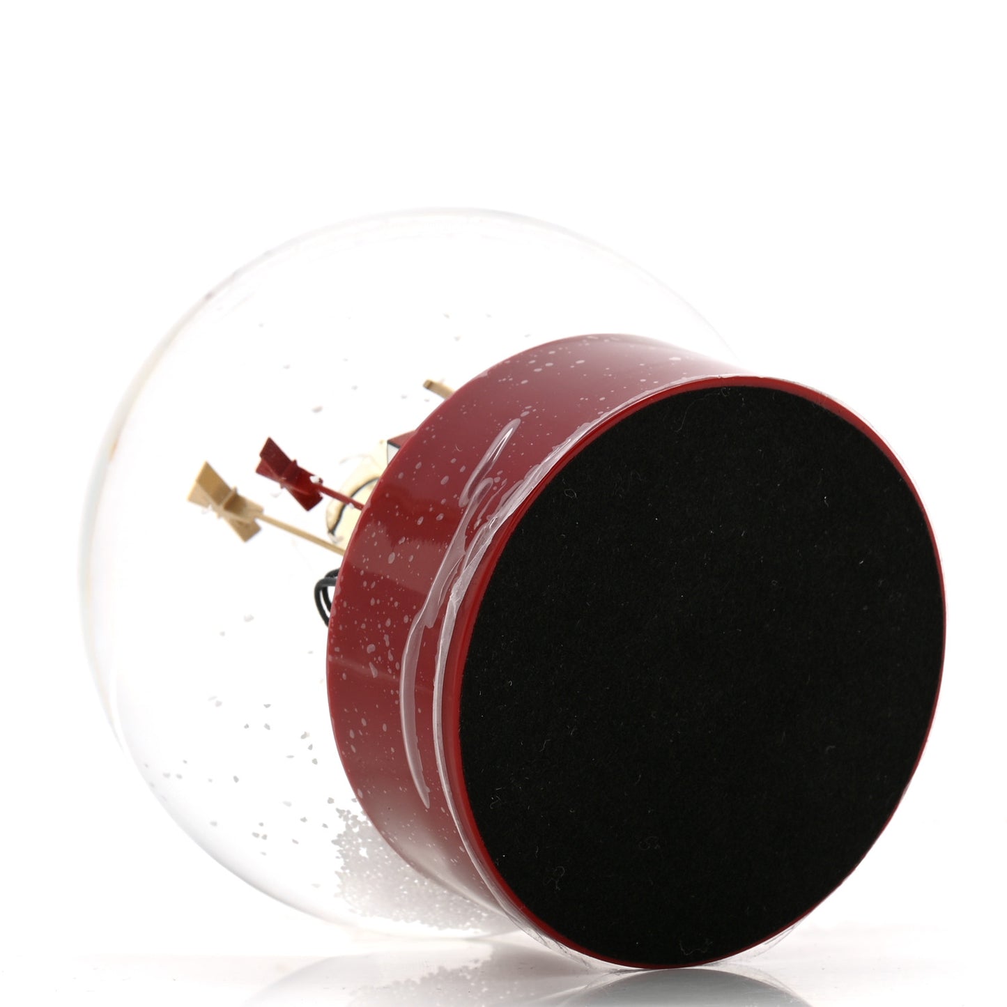 Glass N°5 Perfume Bottle Snow Globe Red