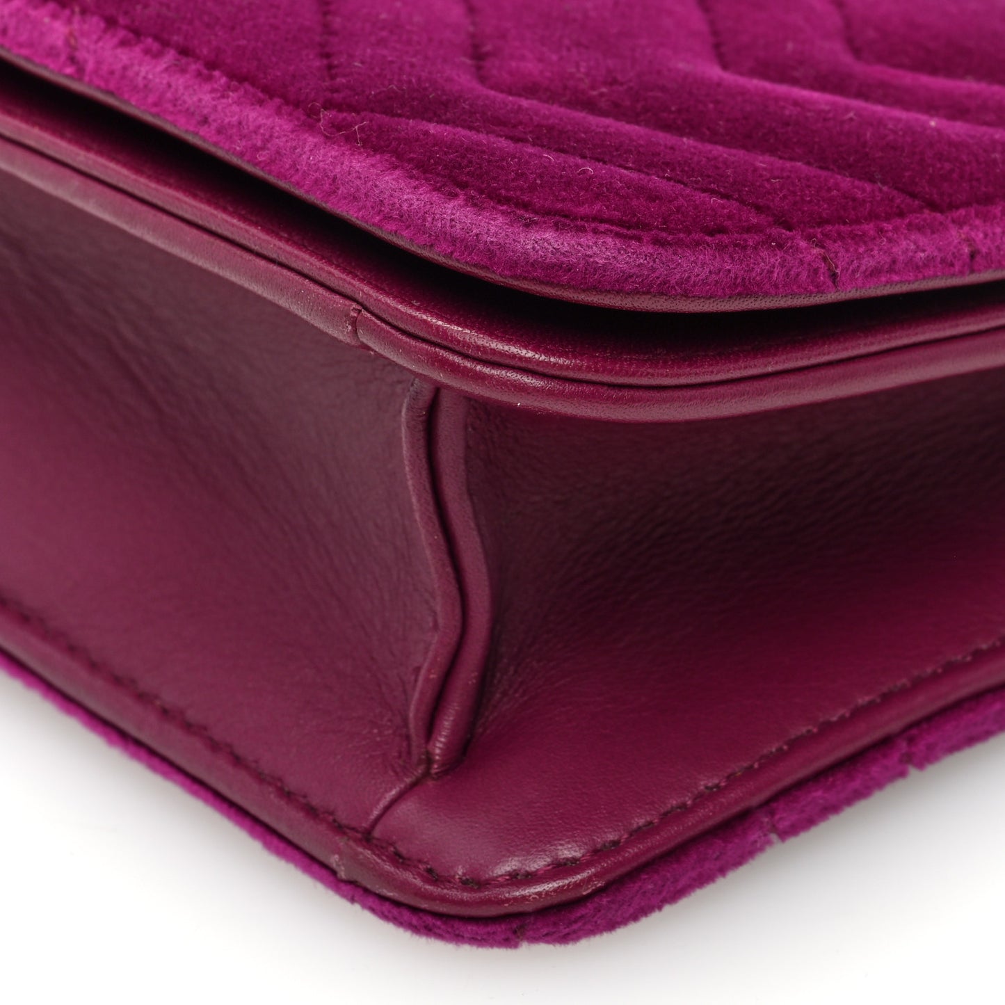 Velvet Matelasse GG Marmont Mini Bag Fuchsia Violet Cyclamen
