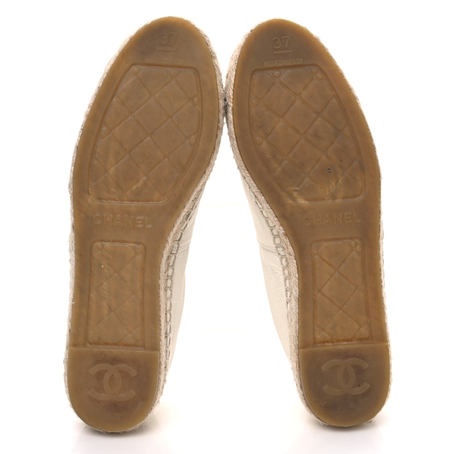Lambskin CC Espadrilles 37 White