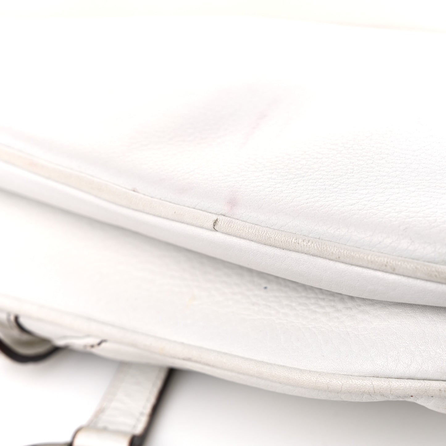 Calfskin Saddle Bag White