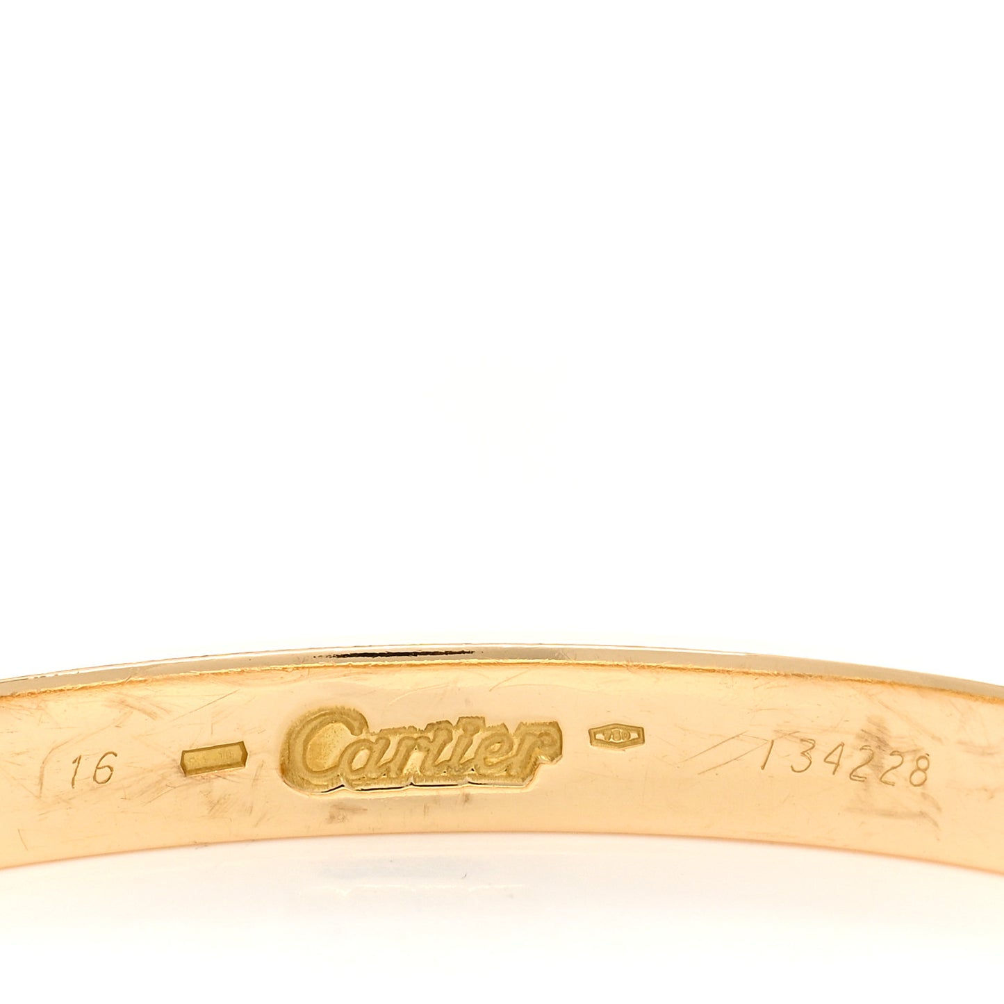 18K Yellow Gold LOVE Bracelet 16