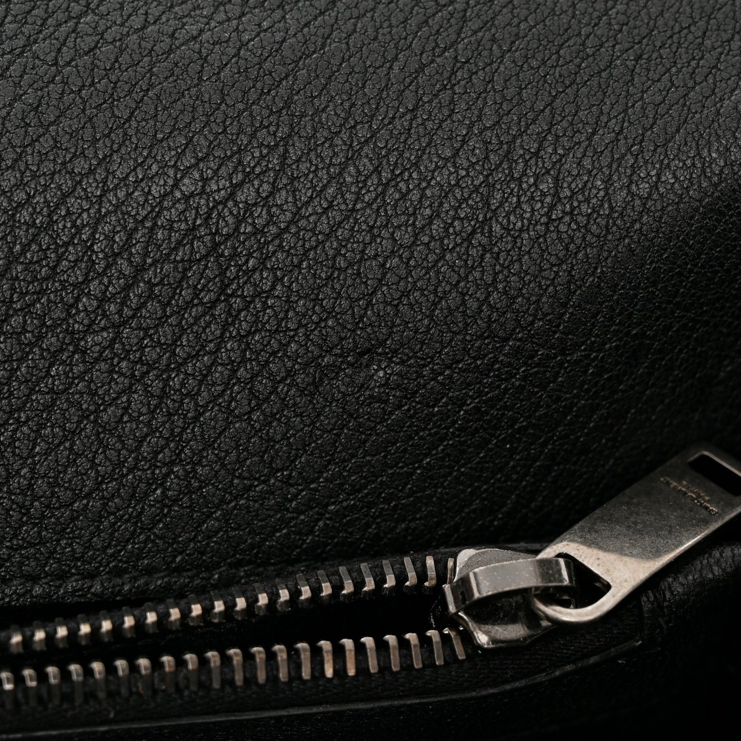 Sheepskin Matelasse Chevron Monogram Large College Satchel Black