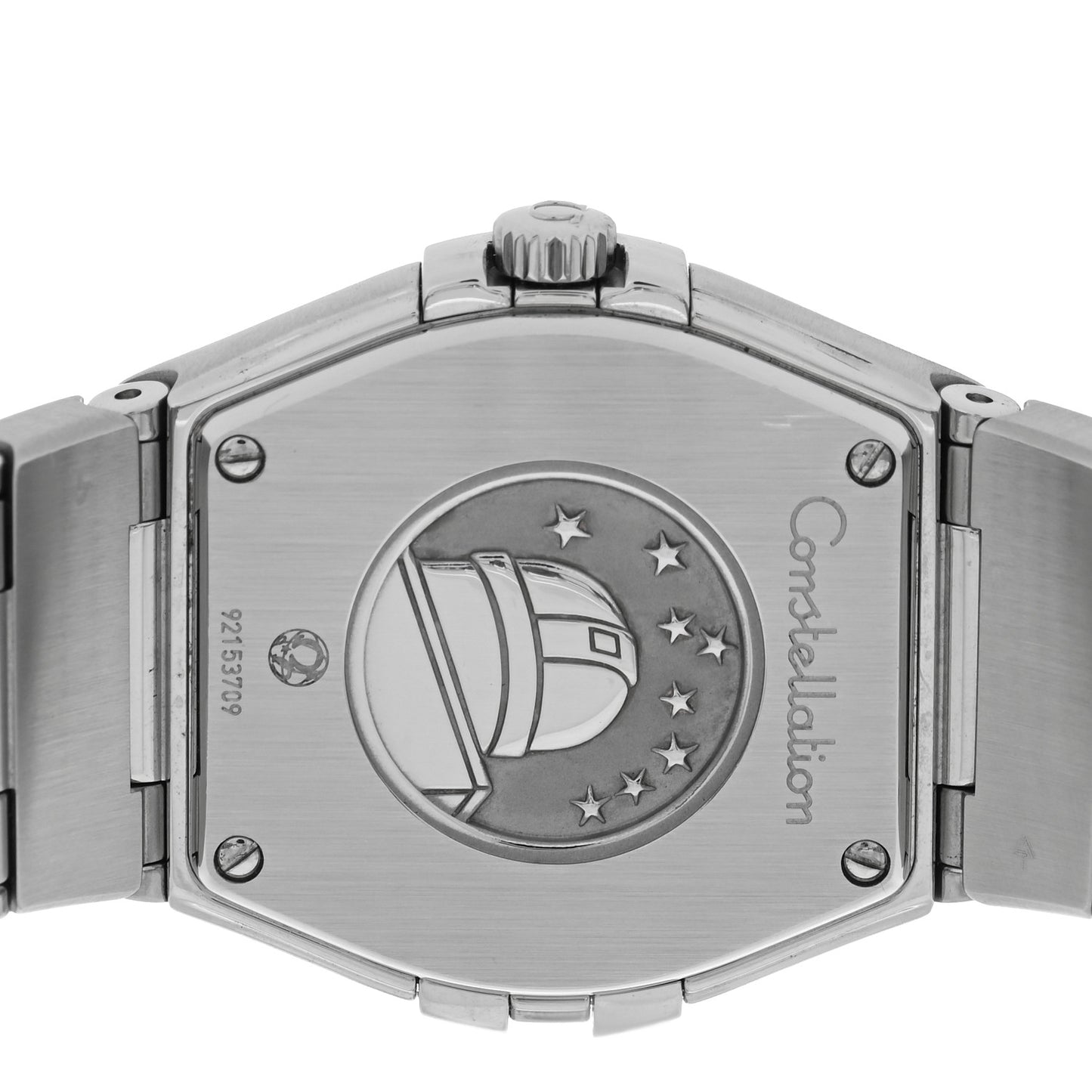 Stainless Steel Diamond Blue Mother of Pearl 27mm Constellation Quartz Watch 123.10.27.60.57.001