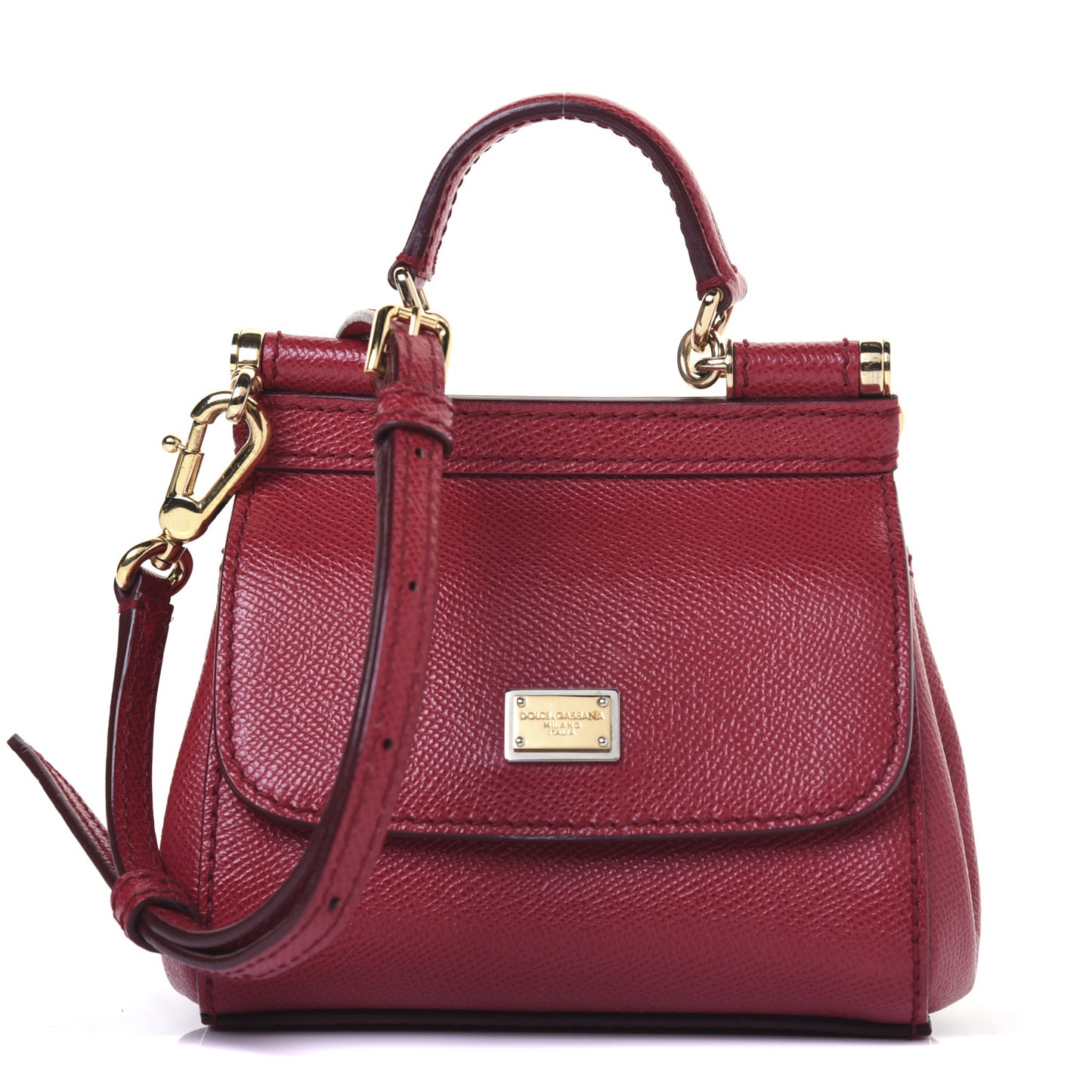 Dauphine Micro Miss Sicily Satchel Dark Red