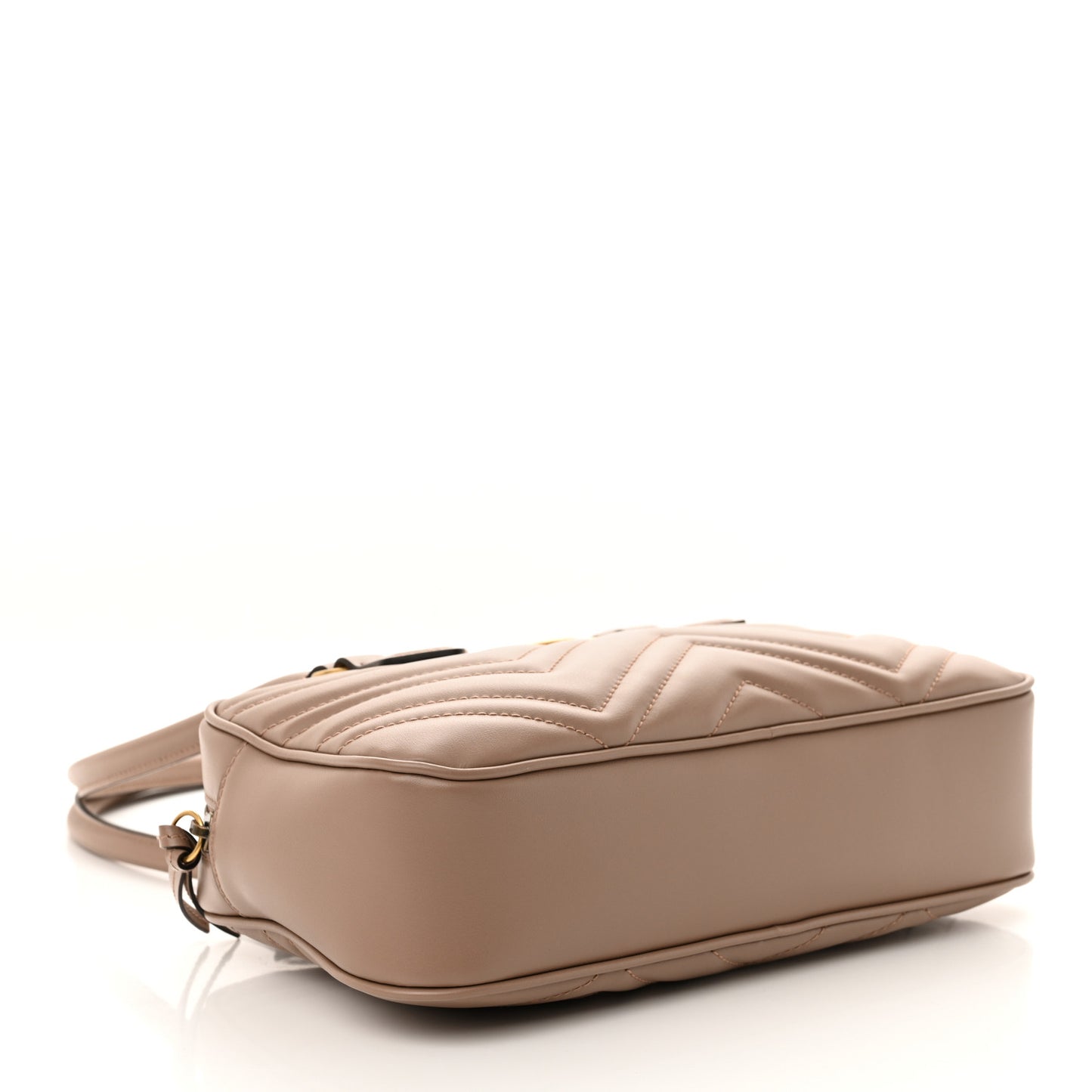 Calfskin Matelasse Medium GG Marmont East West Shoulder Bag Porcelain Rose