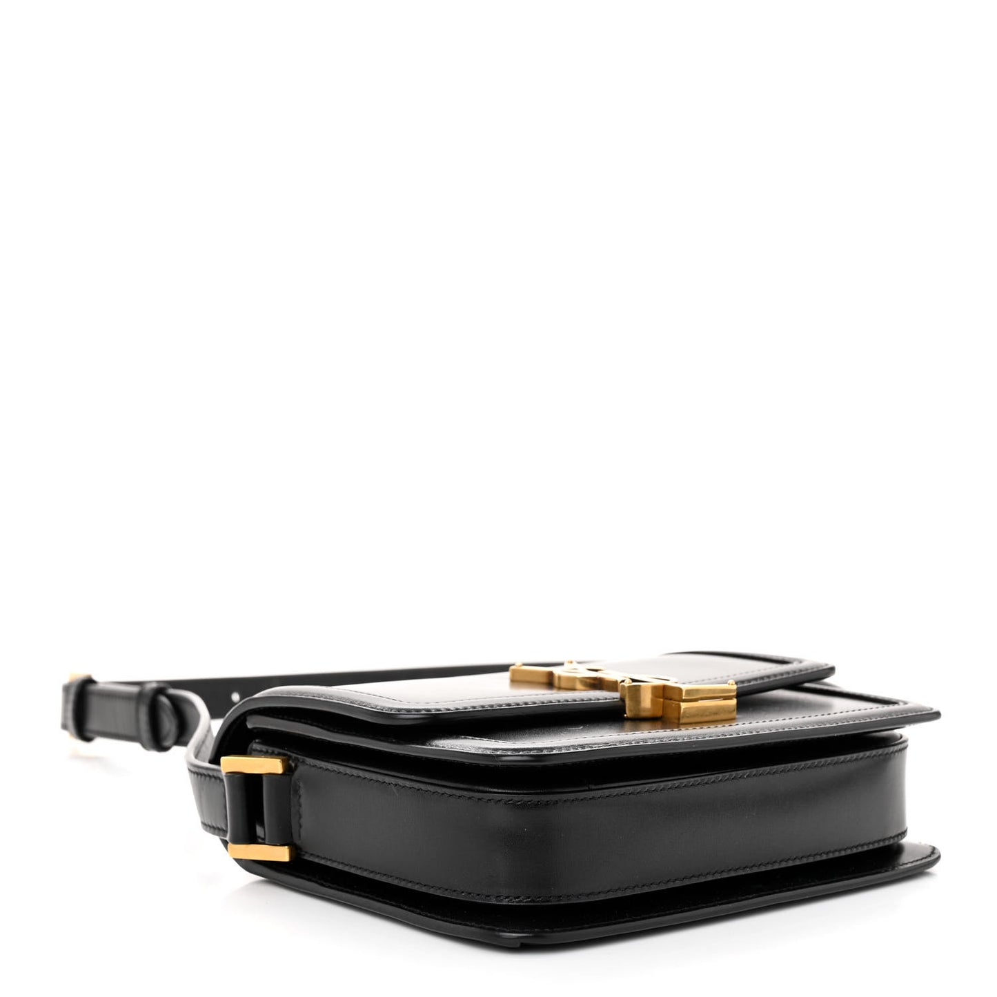 Smooth Calfskin Small Solferino Satchel Black