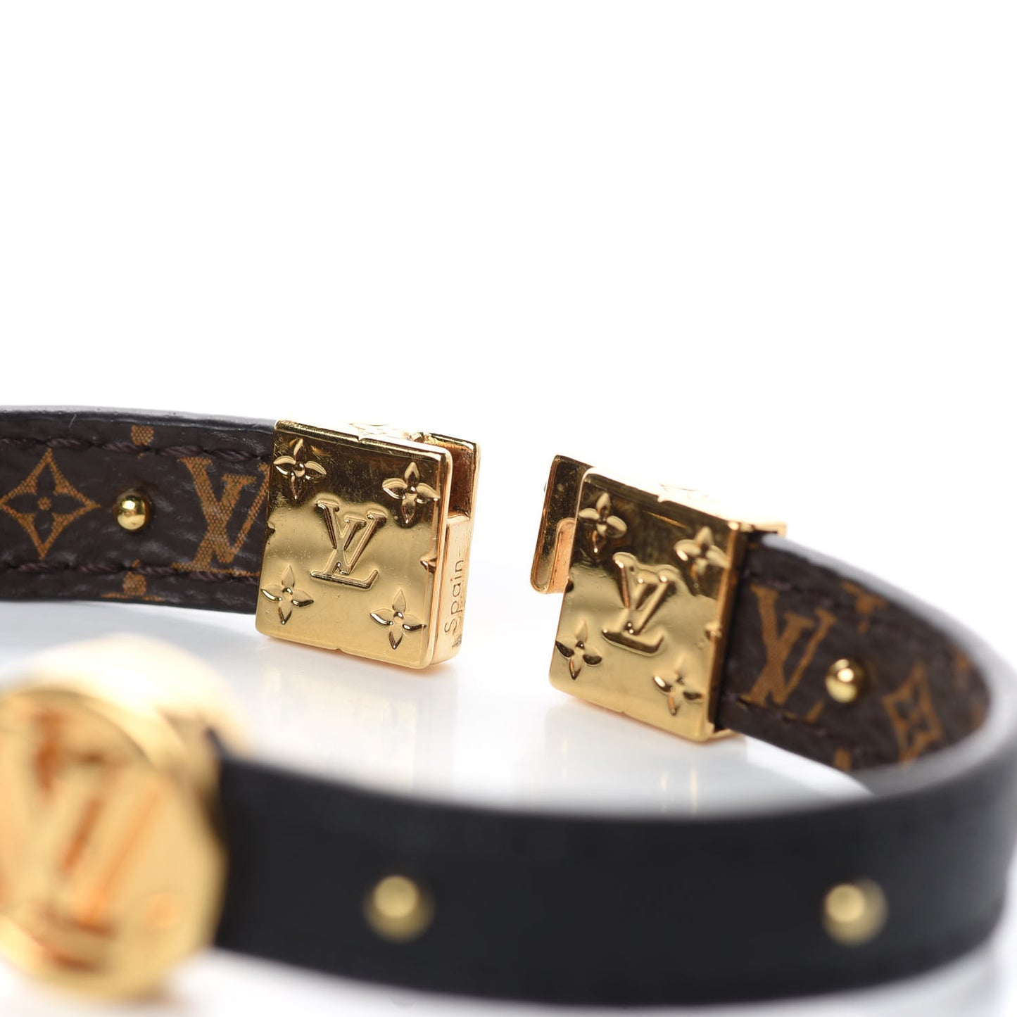 Monogram LV Circle Reversible Bracelet Black