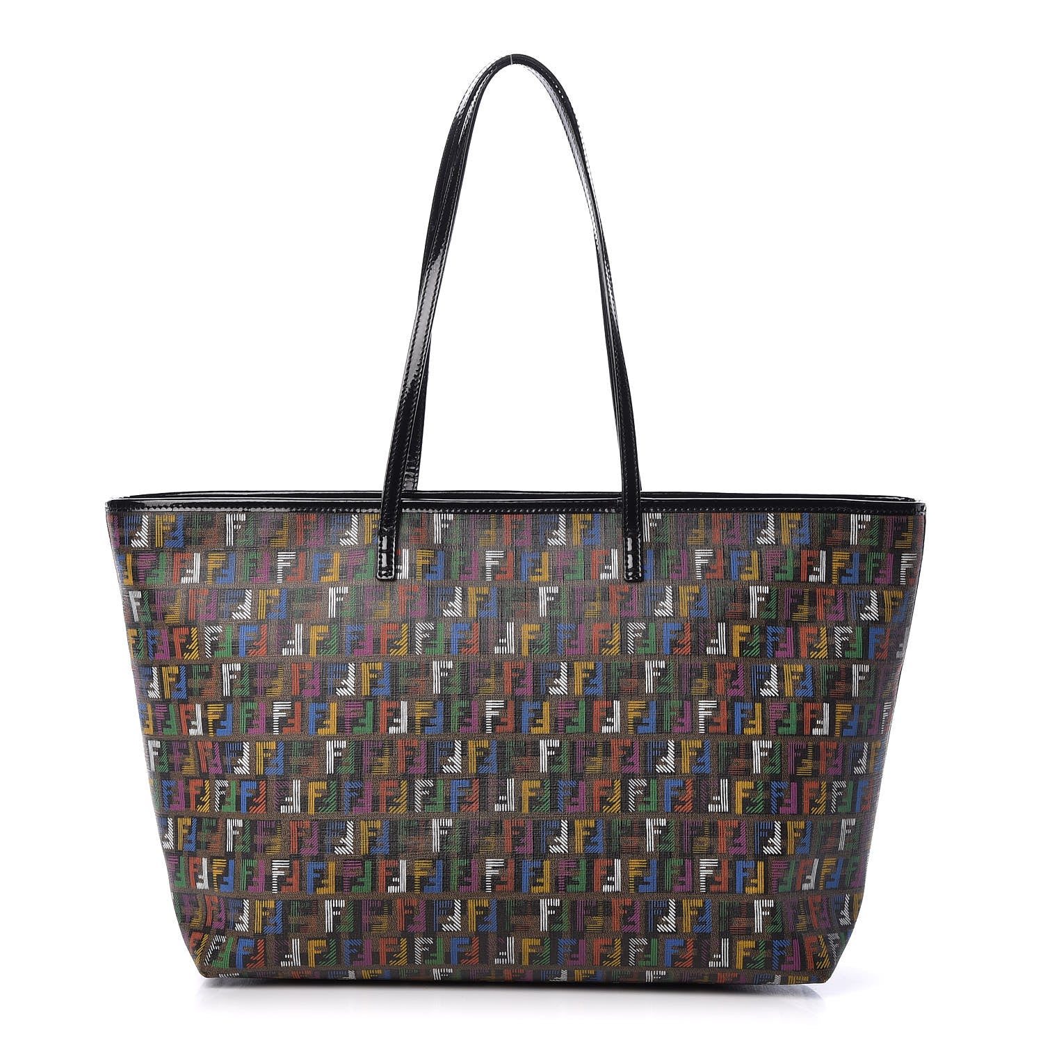 Fendi Zucca Spalmati Patent Zucchino Screen Print Medium Roll Tote