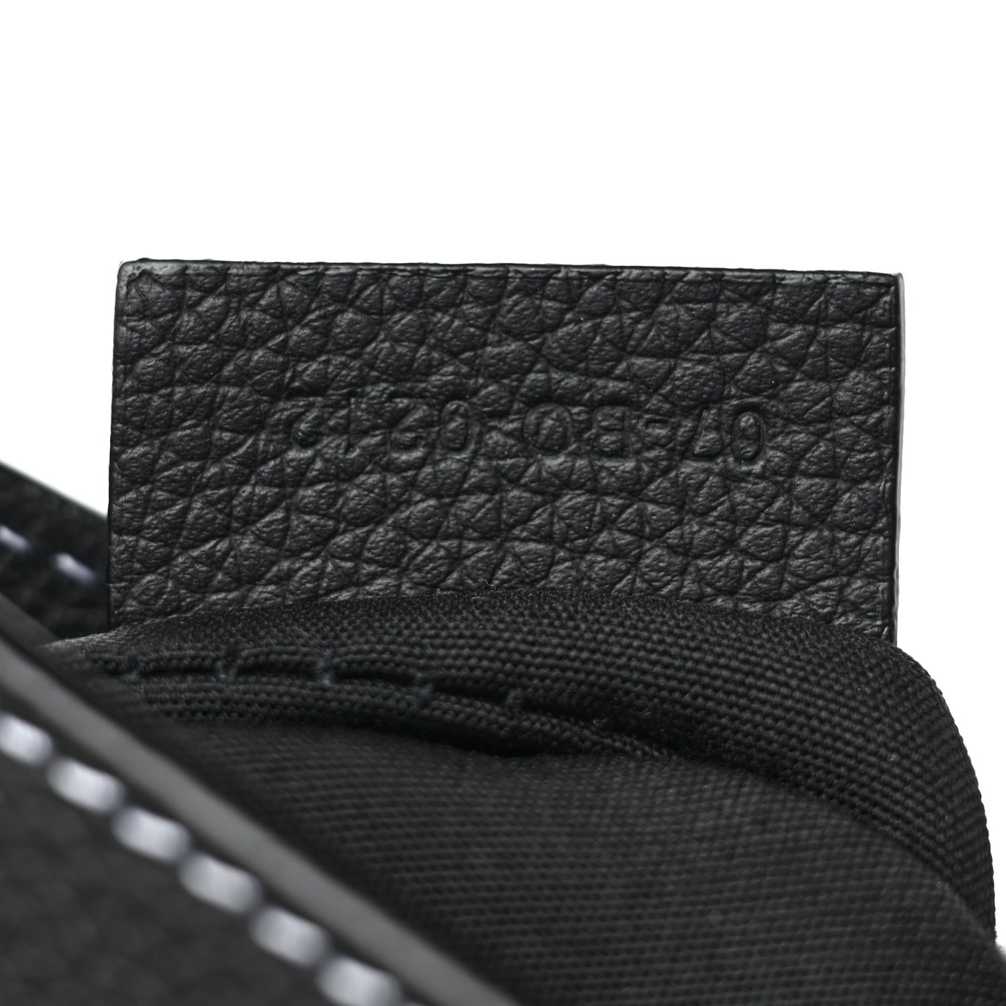 X KAWS Grained Calfskin Saddle Pouch Black