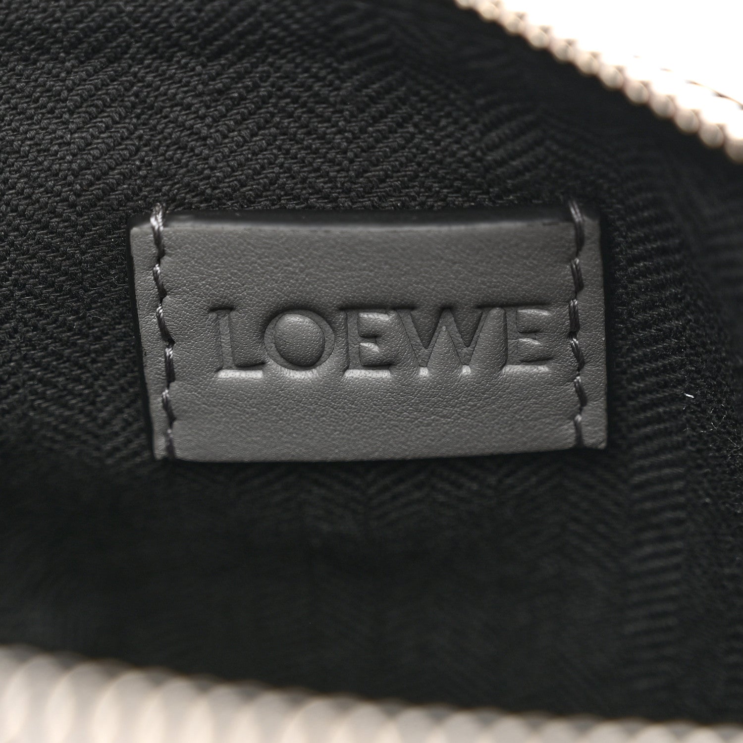 Loewe Supple Smooth Calfskin Jacquard Small Cubi Crossbody Bag Asphalt Grey 8 of 12