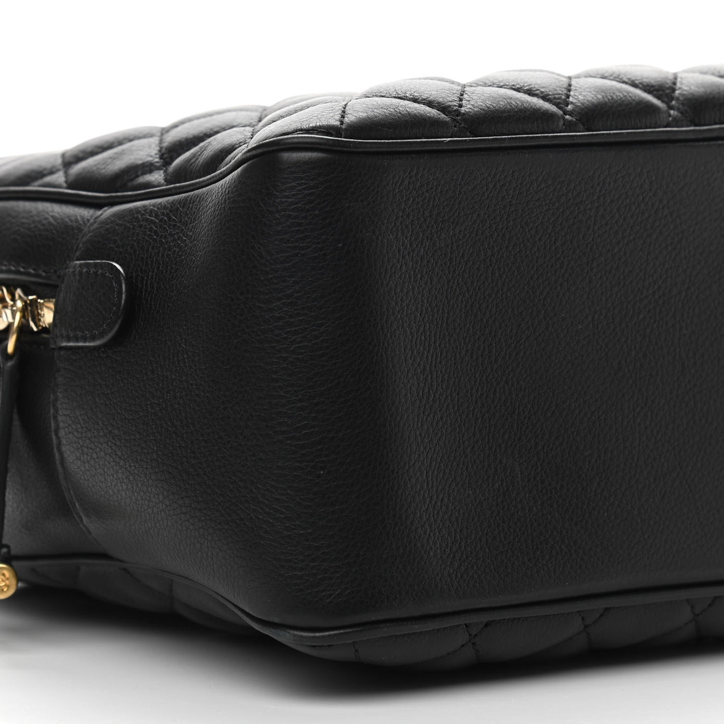 Calfskin Quilted CC Medium Vanity Case Black