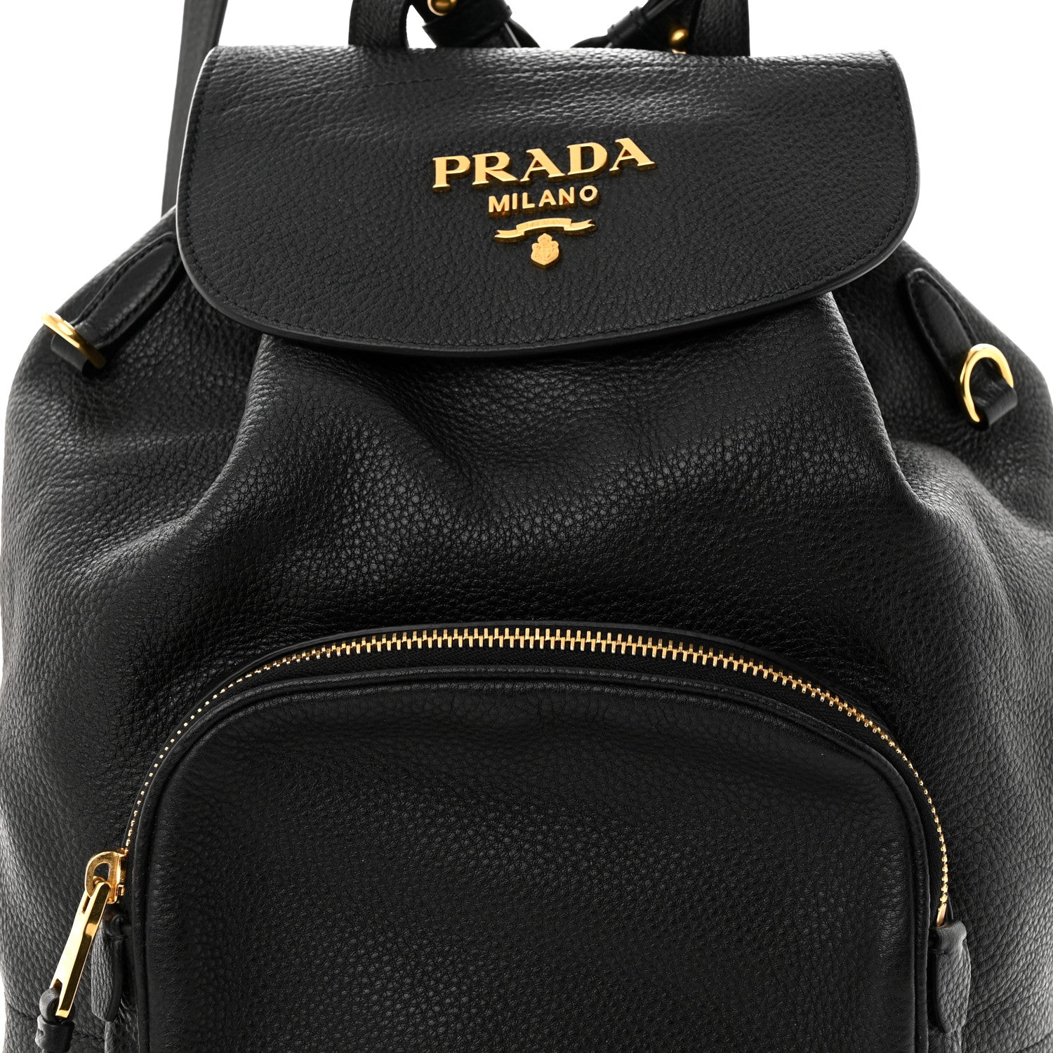Prada Vitello Daino Backpack Black 7 of 10