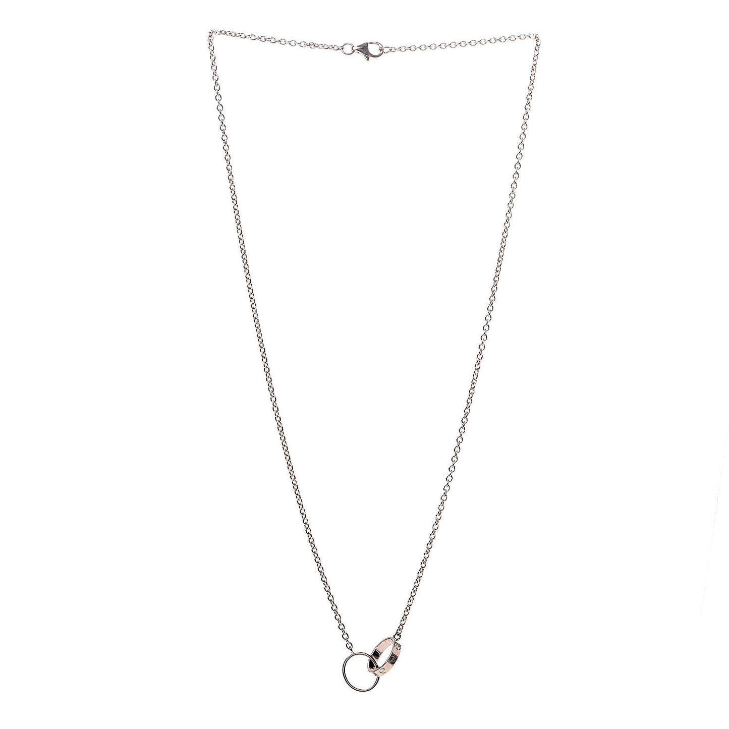 18K Pink Gold Interlocking LOVE Necklace
