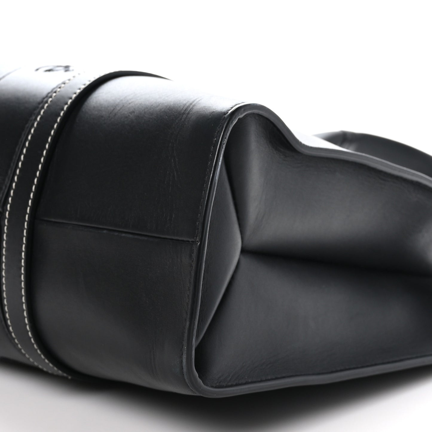 Calfskin Large Woody Tote Black