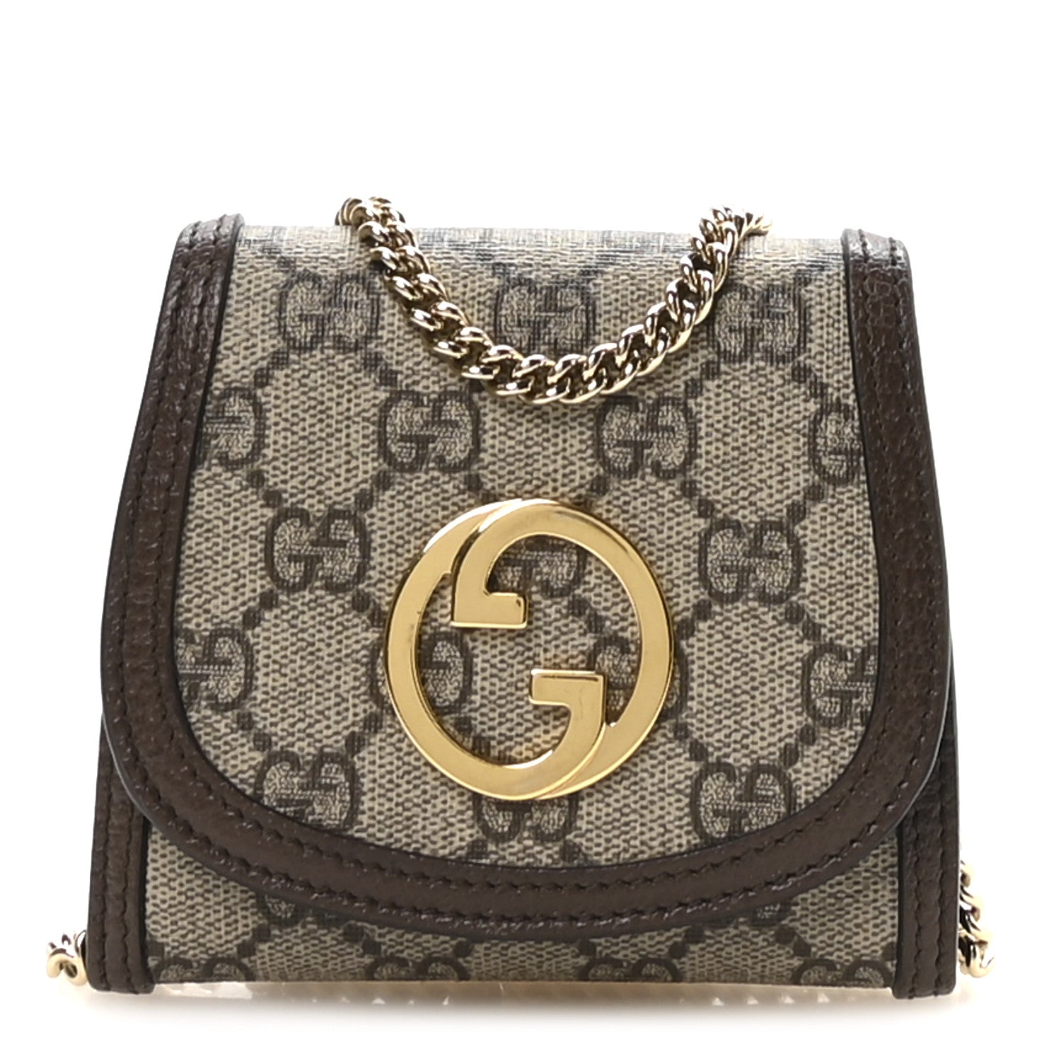 Gucci GG Supreme Monogram Textured Dollar Calfskin Blondie Chain