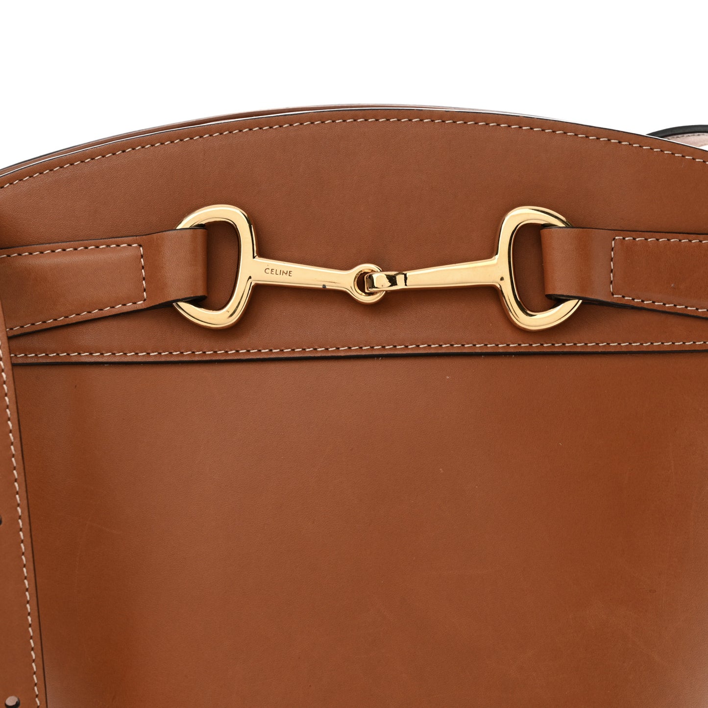 Natural Calfskin Crecy Bucket Bag Tan