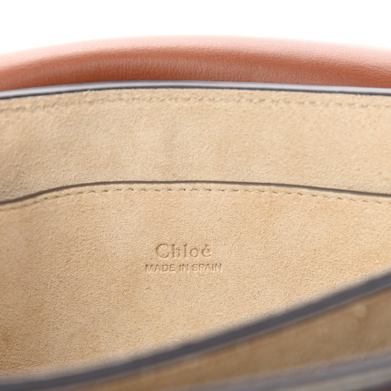 Chloe Suede Calfskin Small Faye Shoulder Bag Tobacco 8 of 10