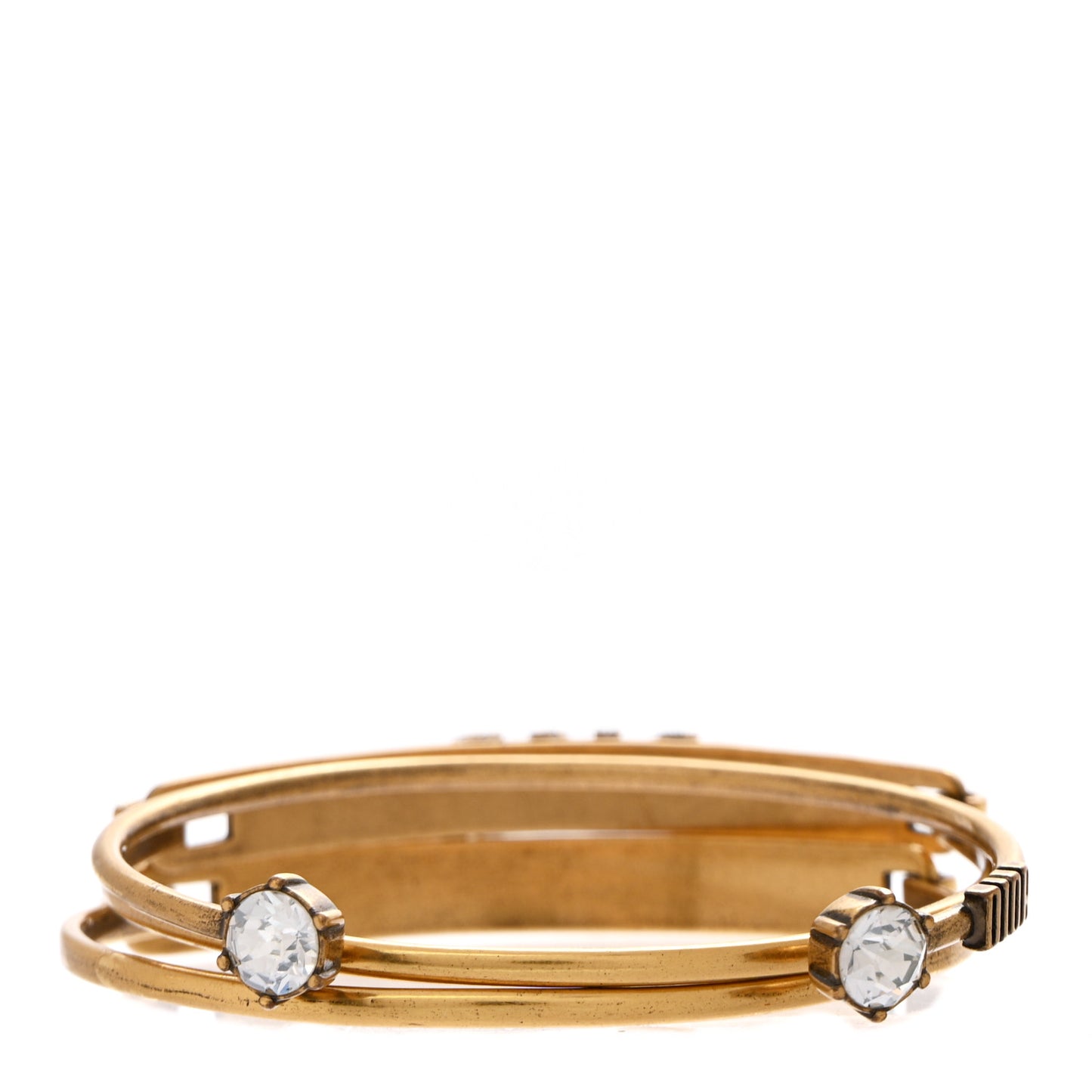 Metal Crystal Dio(r)evolution Bracelet Set Gold