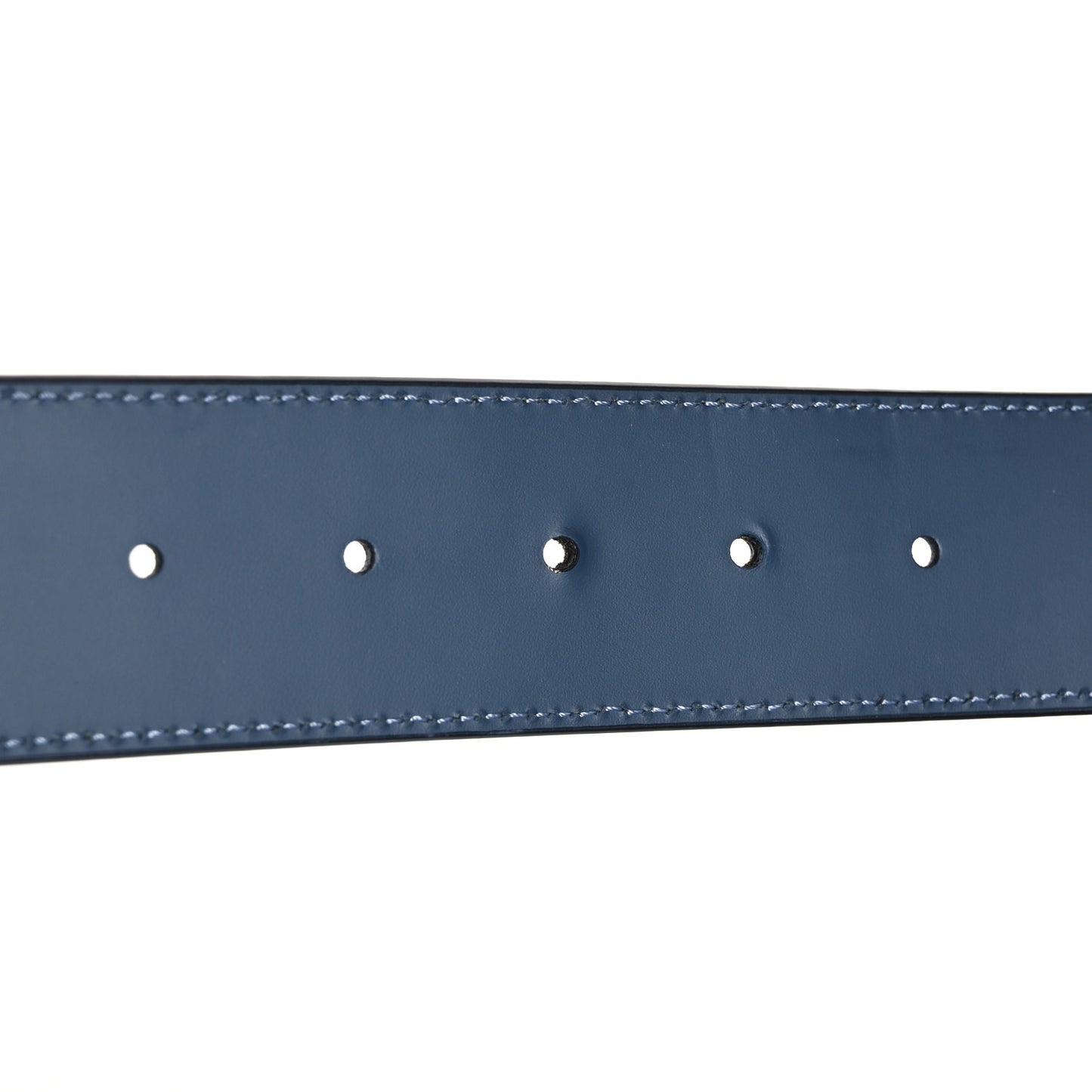 Calfskin 40mm Damier LV Reversible Belt 90 36 Black Blue