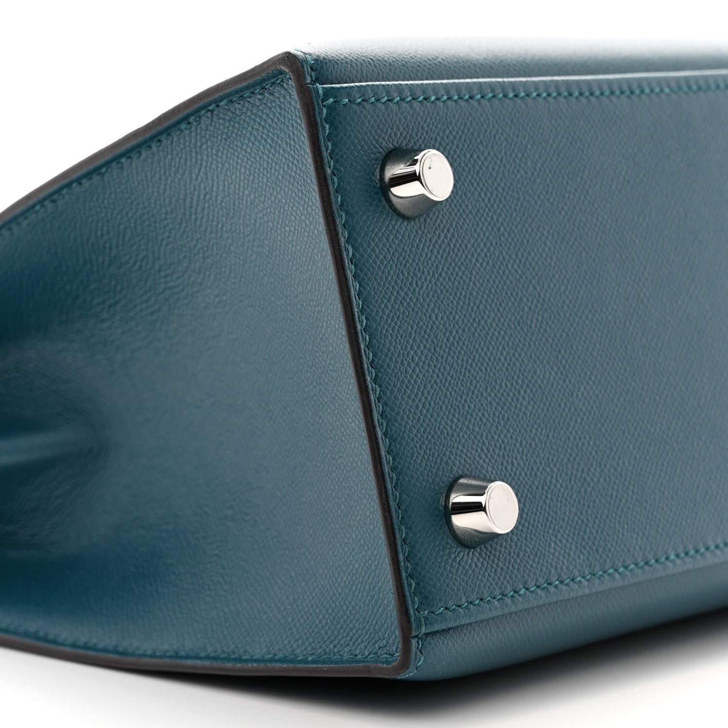 Hermes Madame Calfskin Verso Kelly Sellier 25 Vert Bosphore Sienne 9 of 12