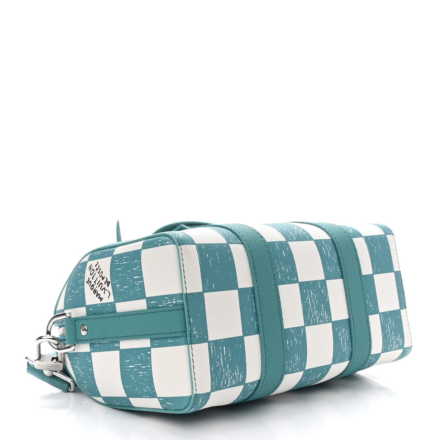 Calfskin Damier City Keepall Teal