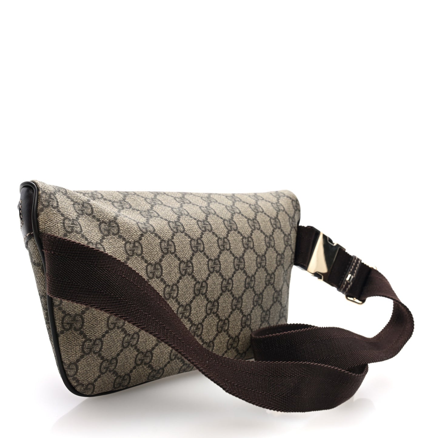 GG Supreme Monogram Belt Bag Dark Brown