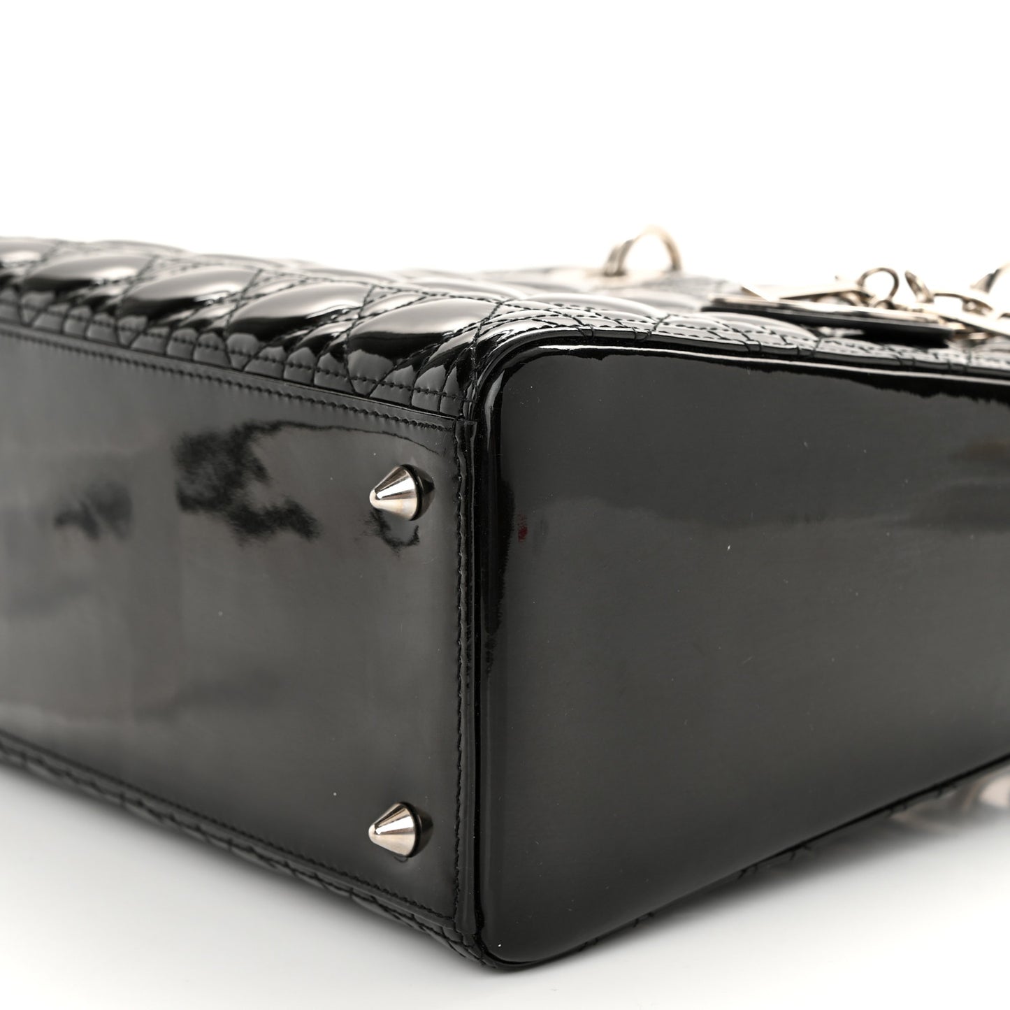 Patent Cannage Medium Lady Dior Black