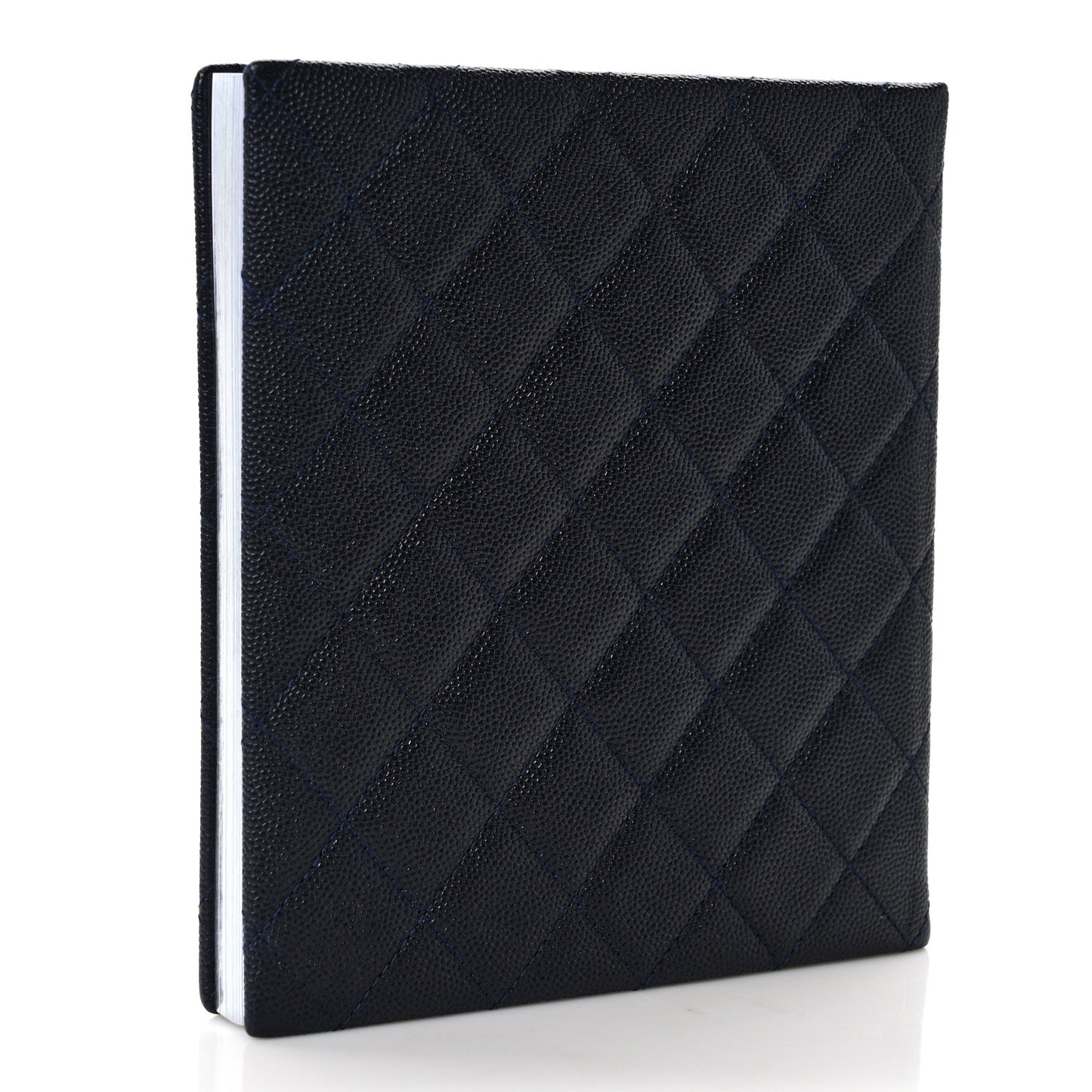 Caviar Quilted Notebook Navy Blue
