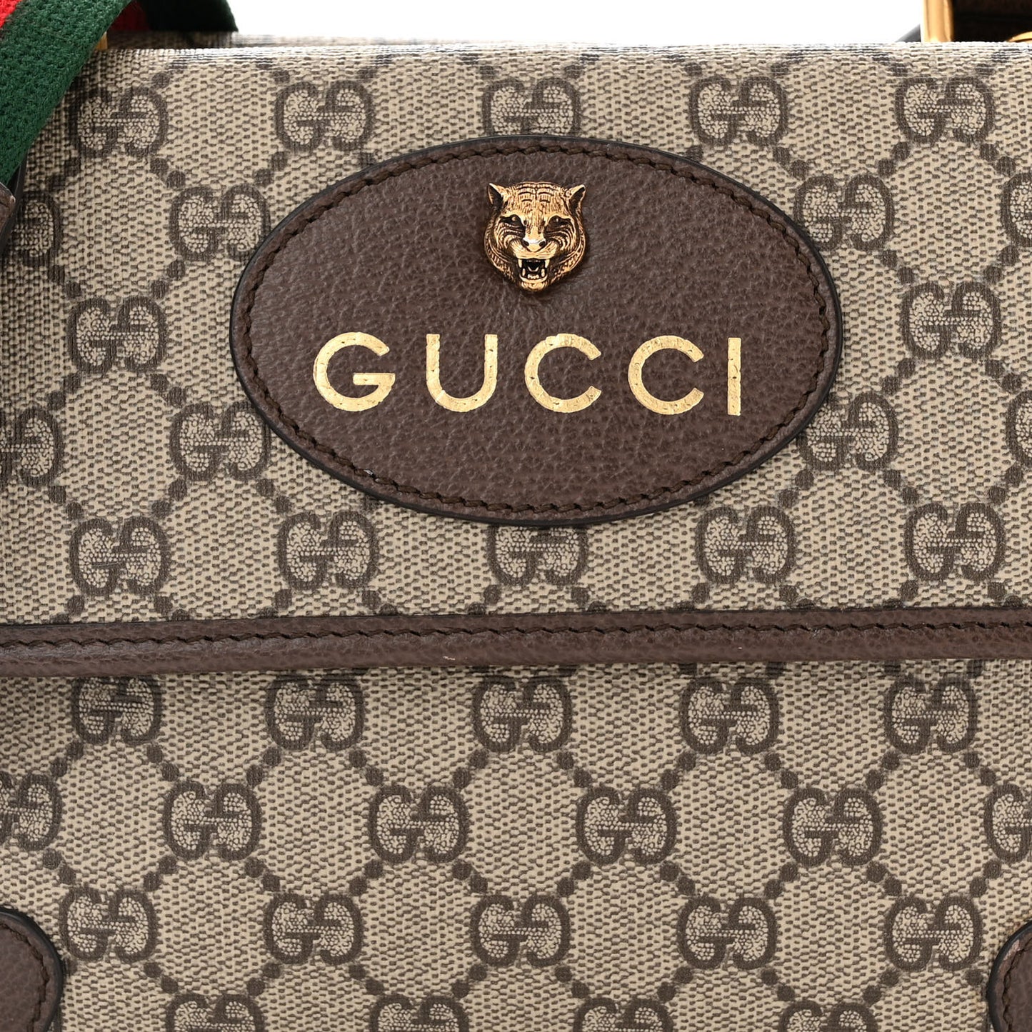 GG Supreme Monogram Web Small Neo Vintage Double Flap Messenger Bag Beige New Acero