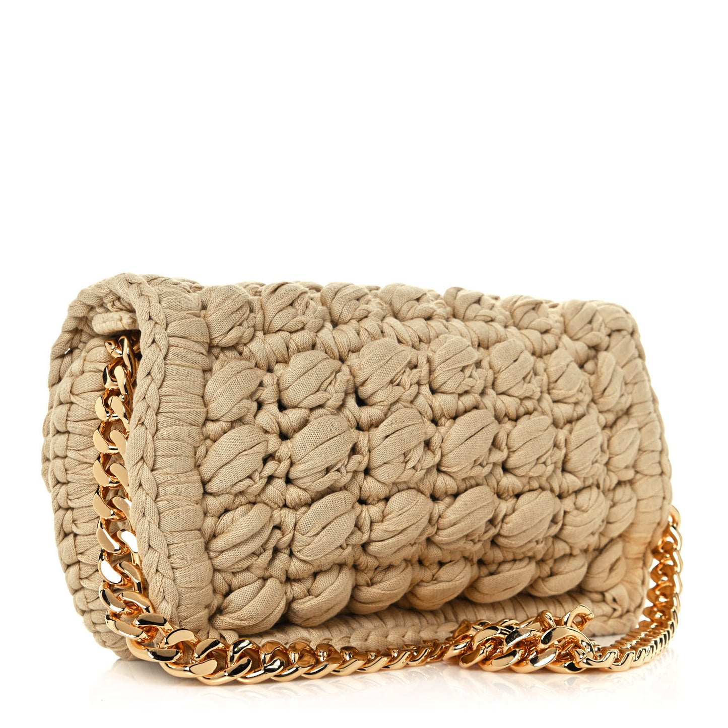 Jersey Crochet Shoulder Bag Cane Sugar