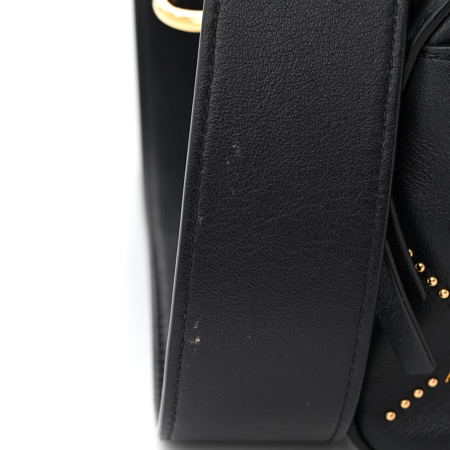 Smooth Calfskin Little Horses Embroidered Shoulder Bag Black
