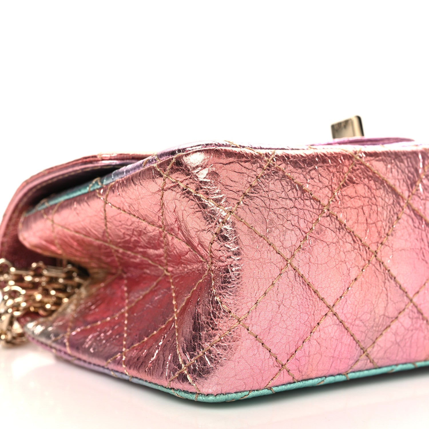 Chanel Metallic Goatskin Quilted Mini 2.55 Reissue Flap Multicolor 9 of 11
