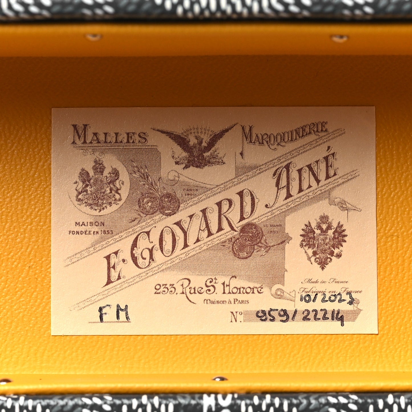 Goyardine Cassette Trunk Bag Grey