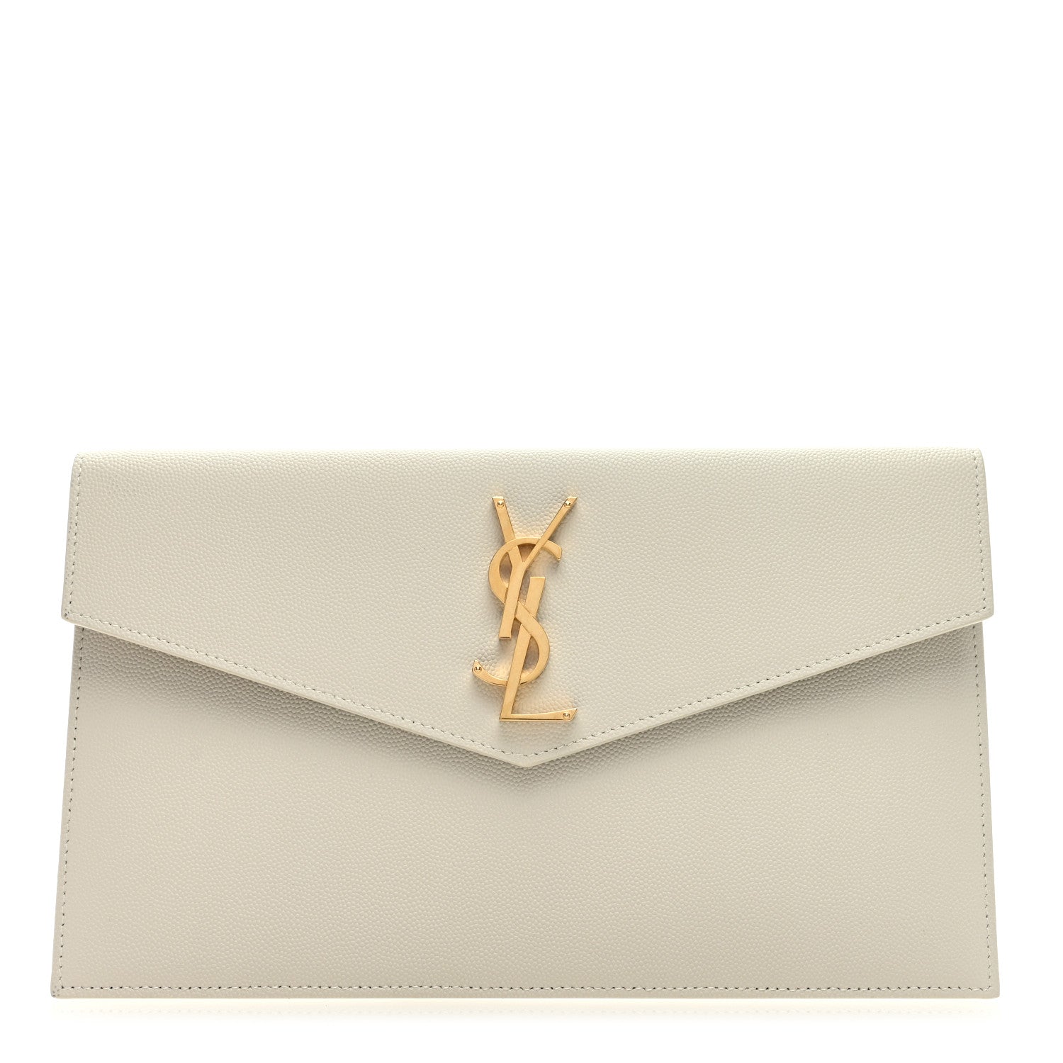 Saint Laurent SAINT LAURENT Grain De Poudre Uptown Pouch Crema Soft 1 of 7