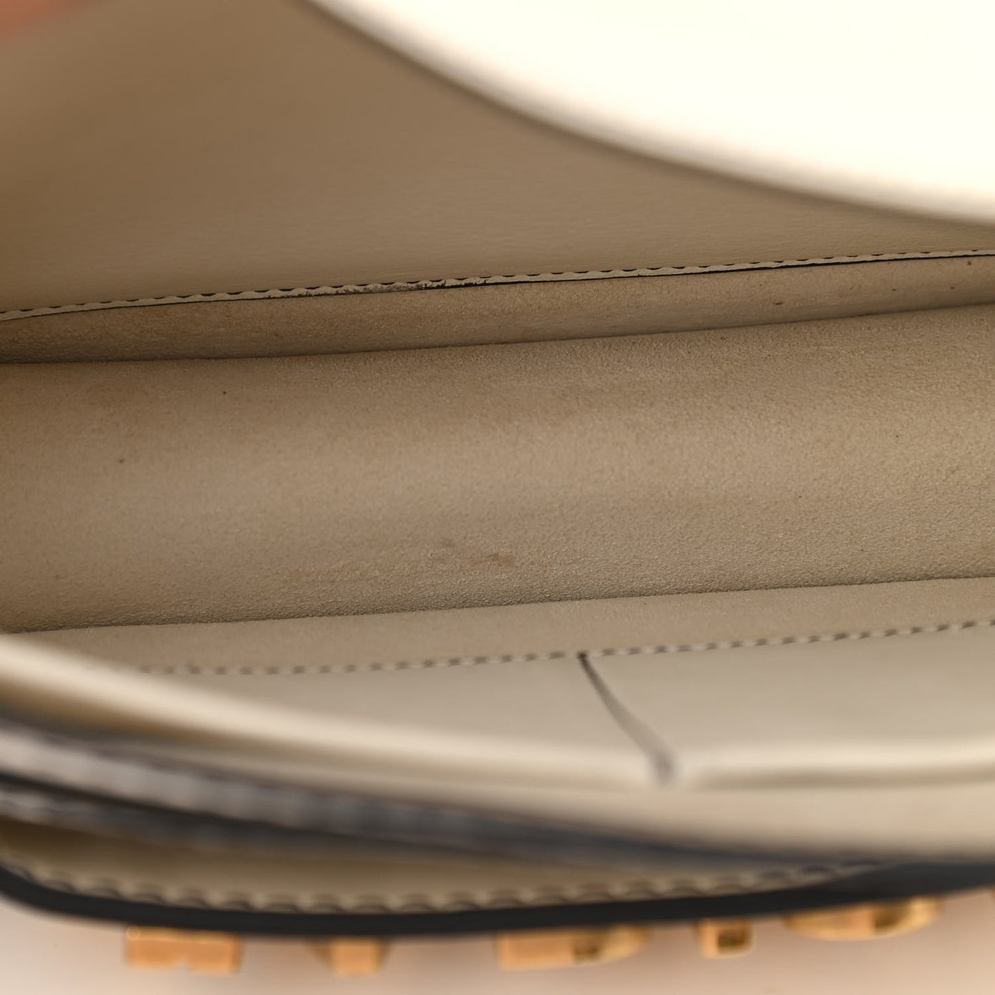 Calfskin J'Adior Chain Flap Bag Off White