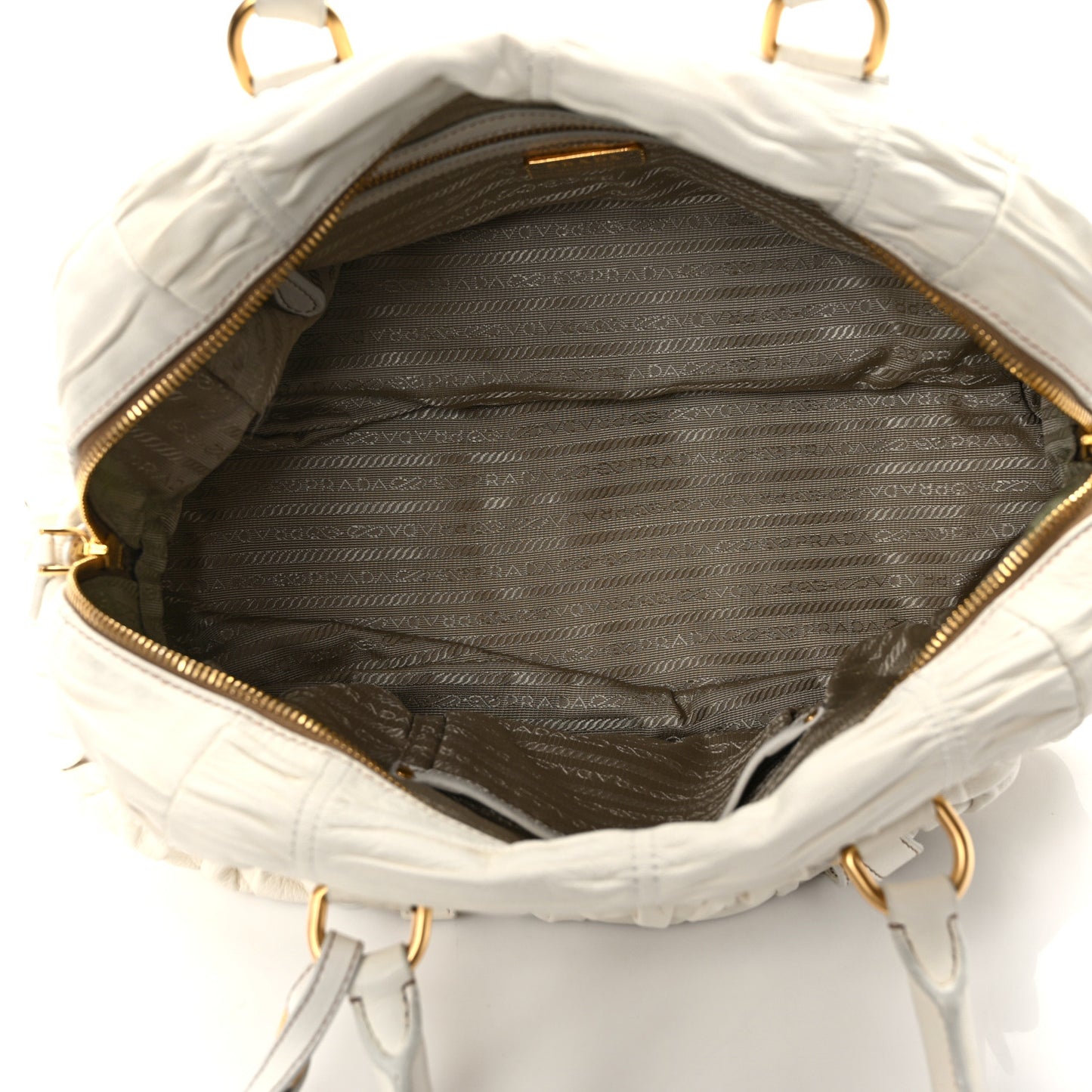 Nappa Gaufre Buckle Bowler Bianco