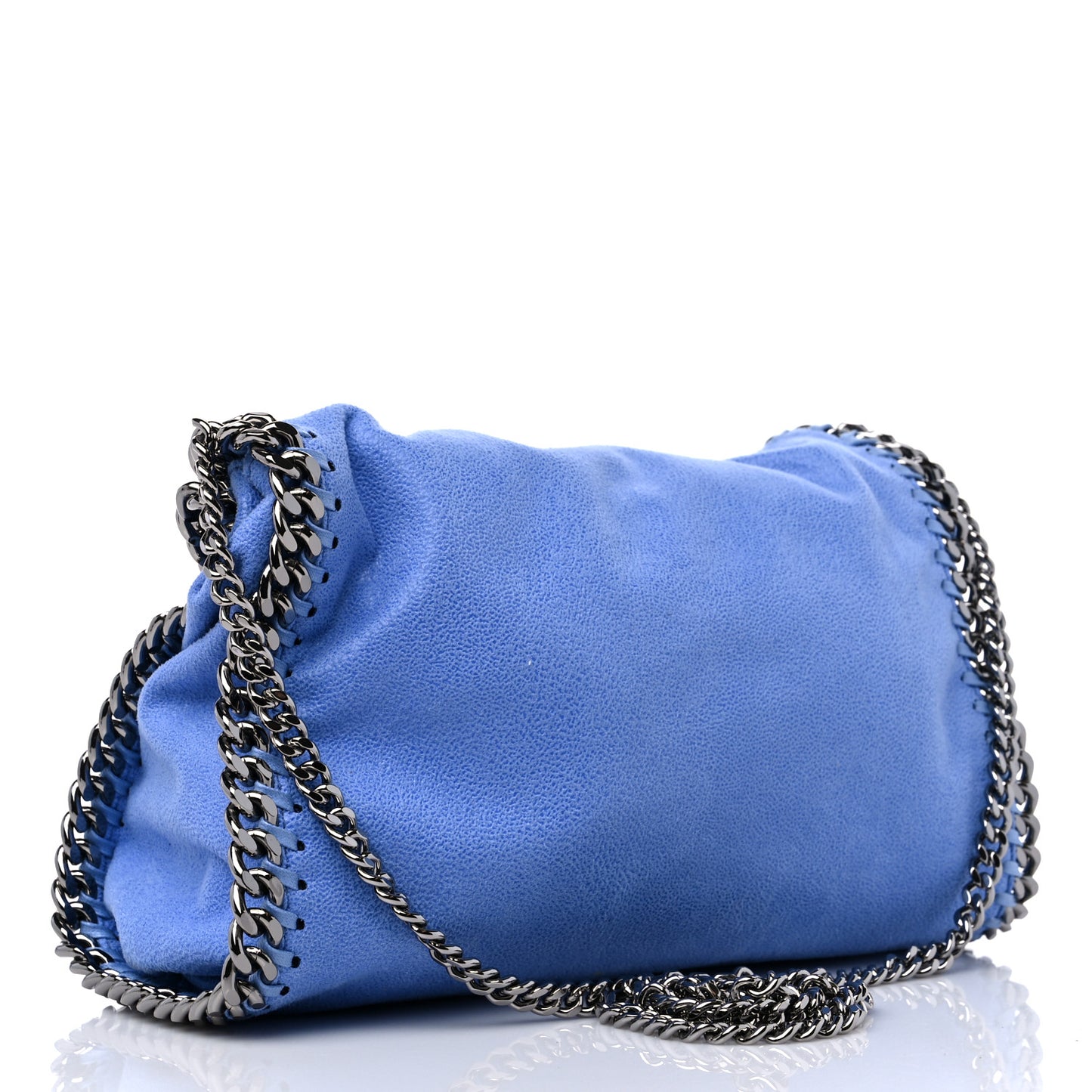 Shaggy Deer Mini Falabella Fold Over Tote Bright Blue