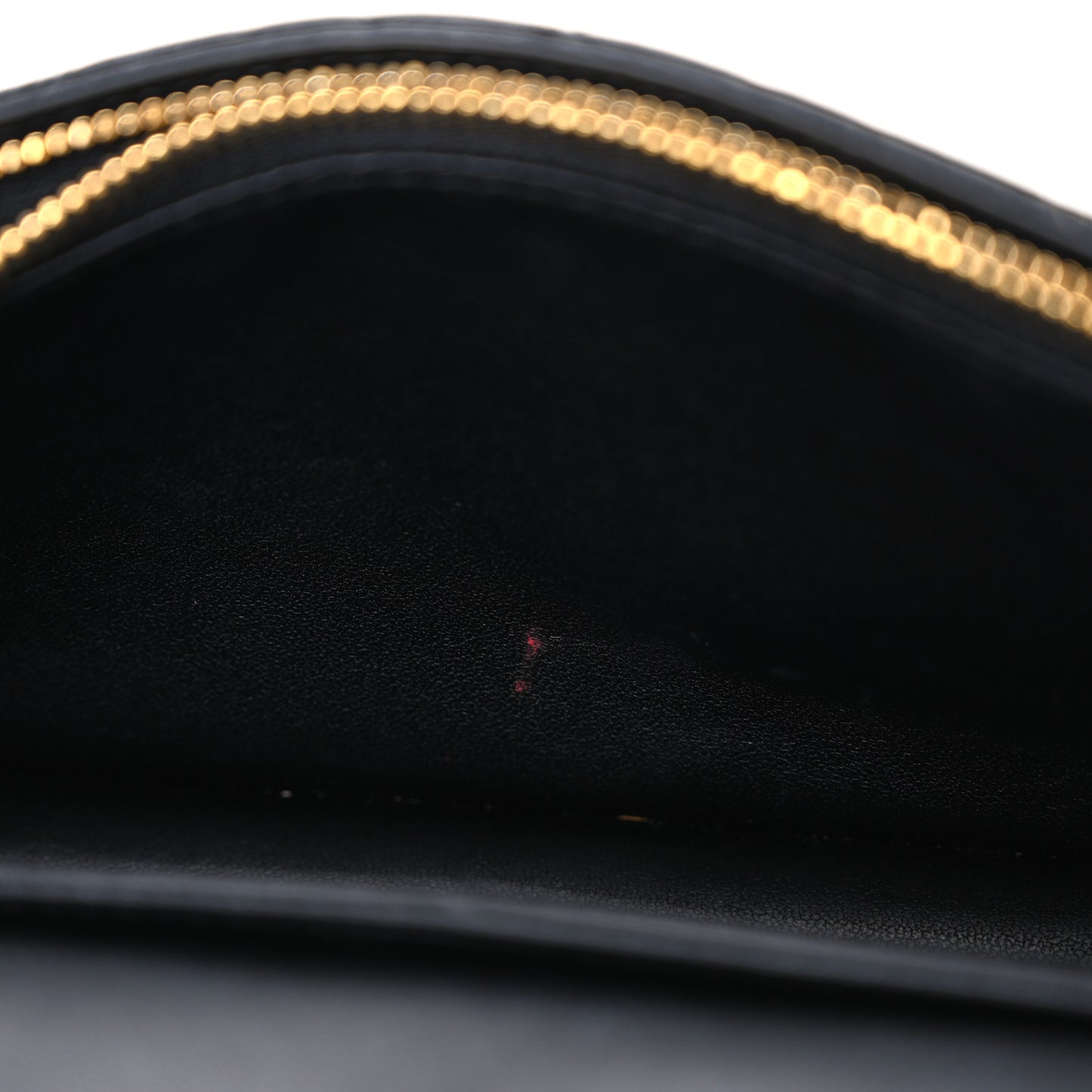 Supple Calfskin Caro Pouch with Chain Black
