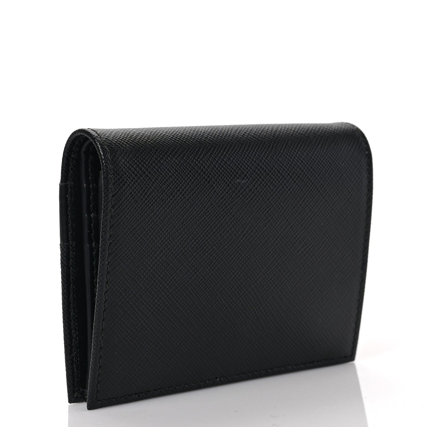 Saffiano Monochrome Compact Wallet Black