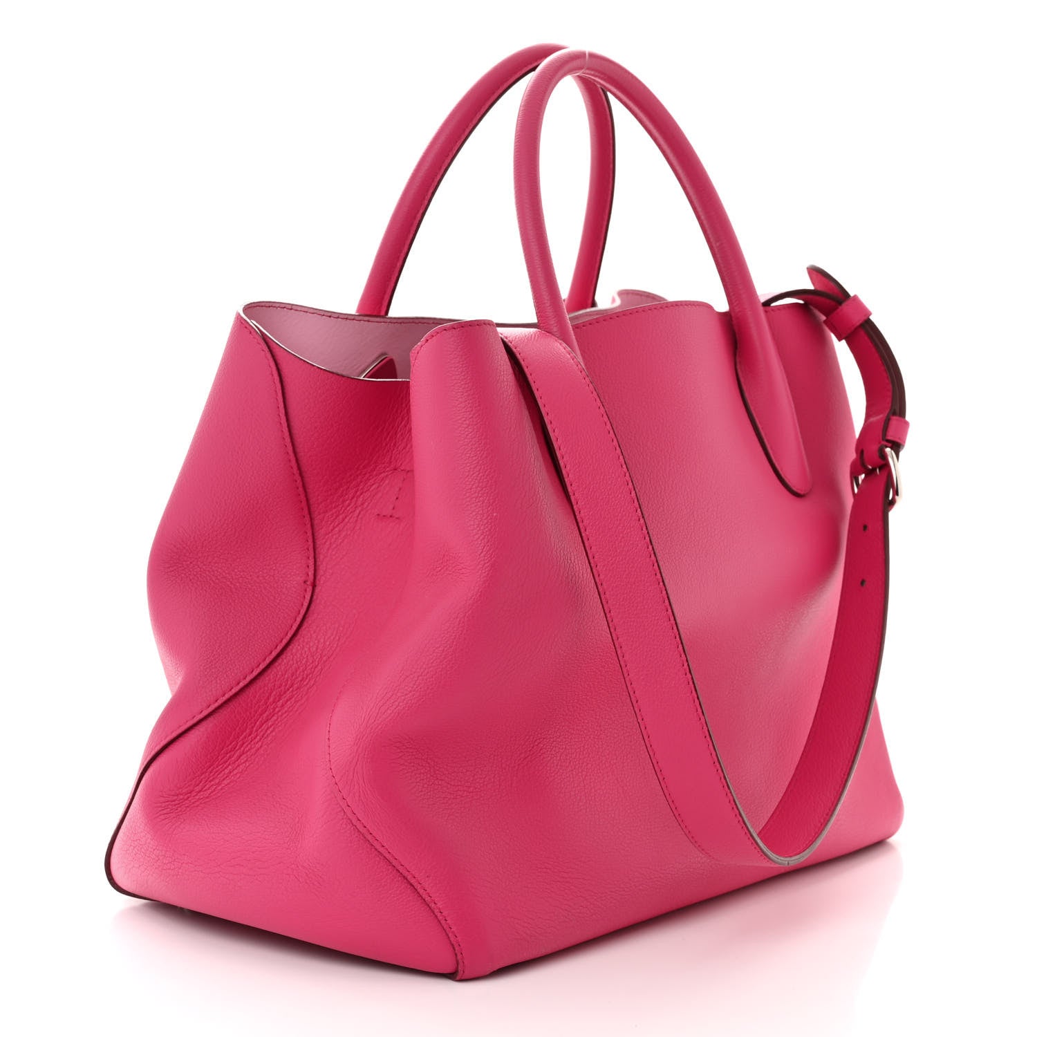Christian Dior Supple Grained Calfskin Open Bar Tote Pink 3 of 14