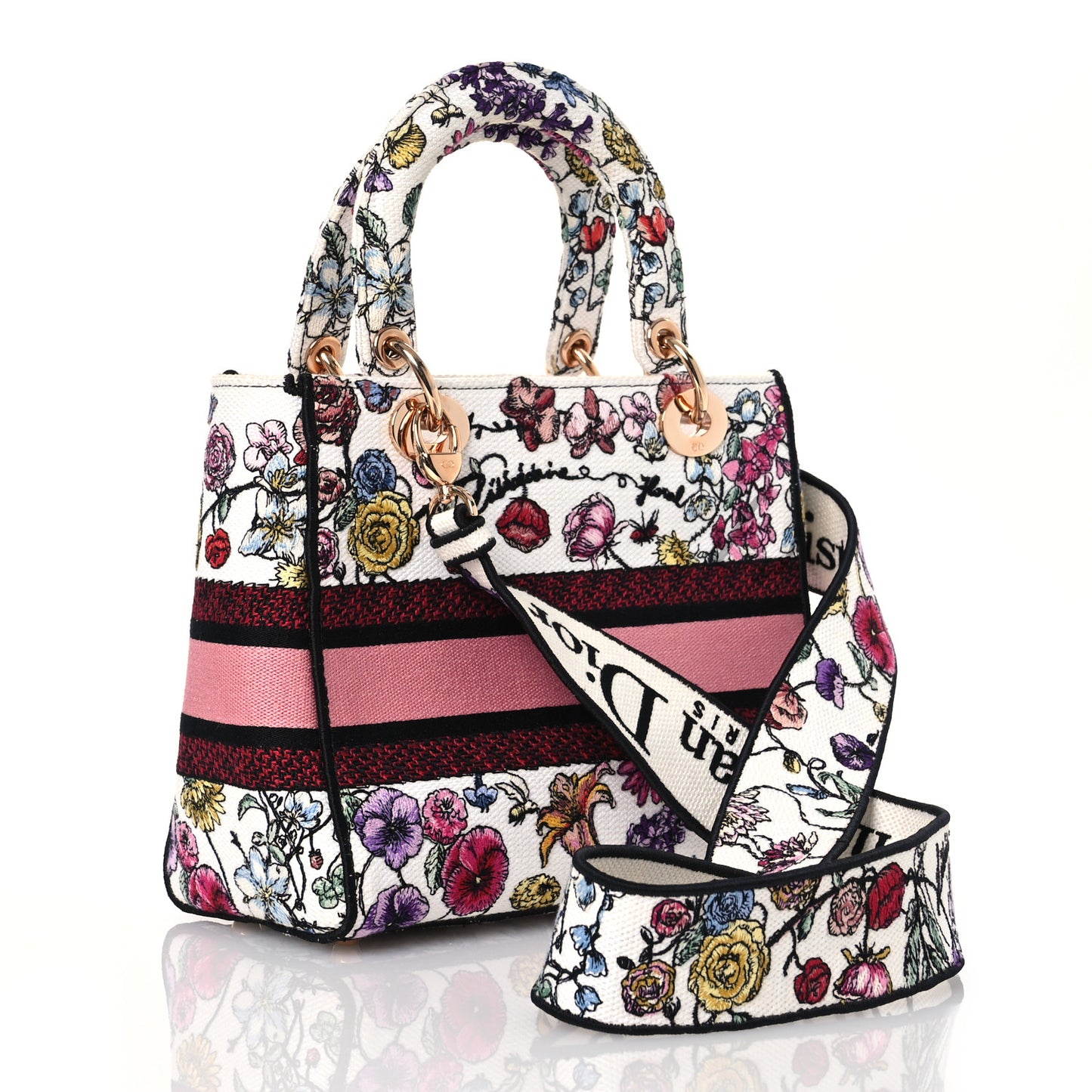 Canvas Florilegio Embroidered Medium Lady D-Lite White Multicolor